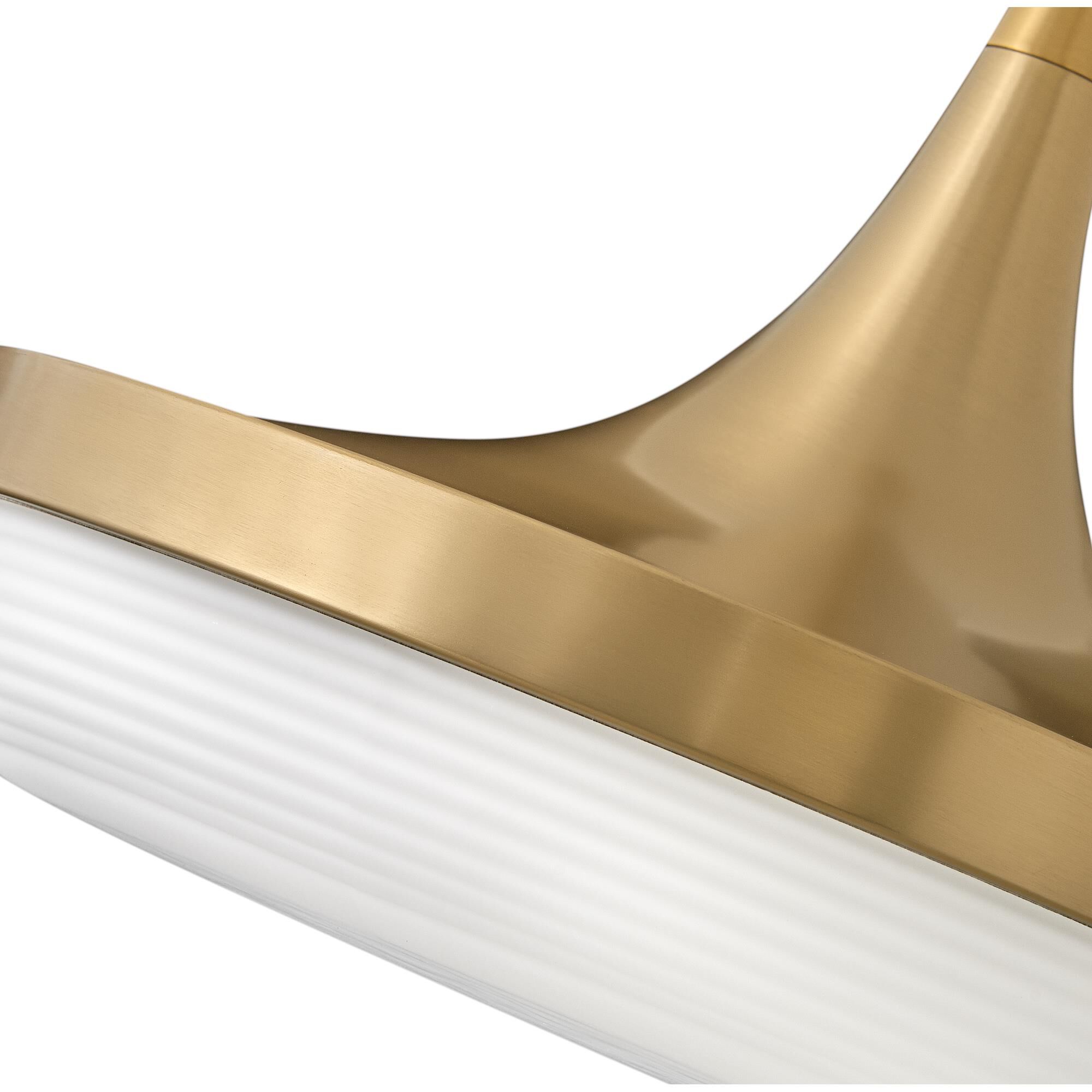 Shown in Lacquered Brass finish and Cased Opal glass