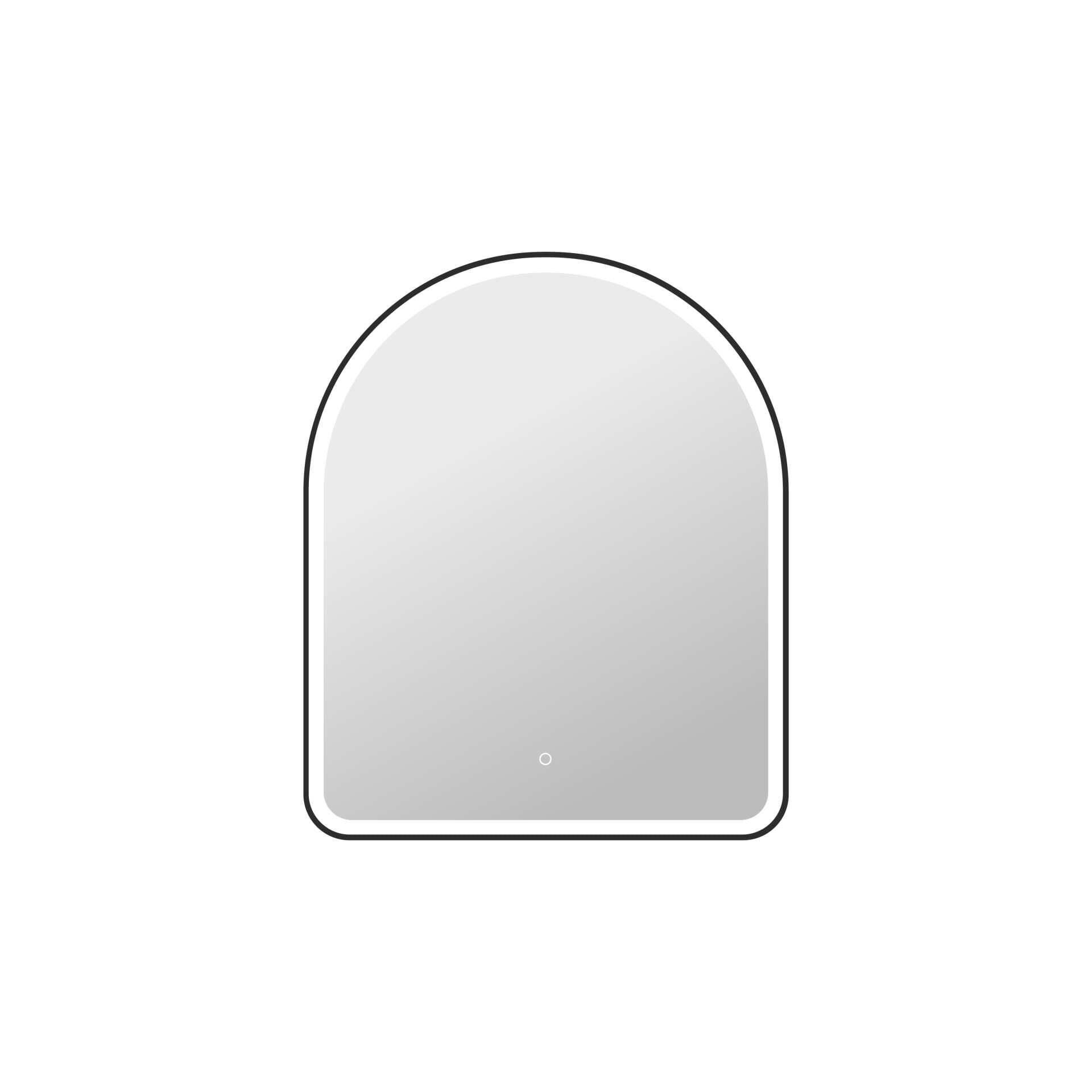 Harmoni 42 Inch Arched LED Lighted Mirror by Elegant Decor