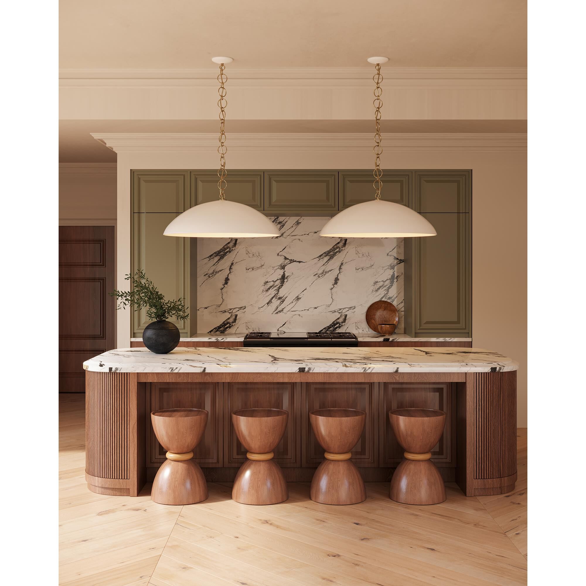 Shown in Antique White finish and Steel shade
