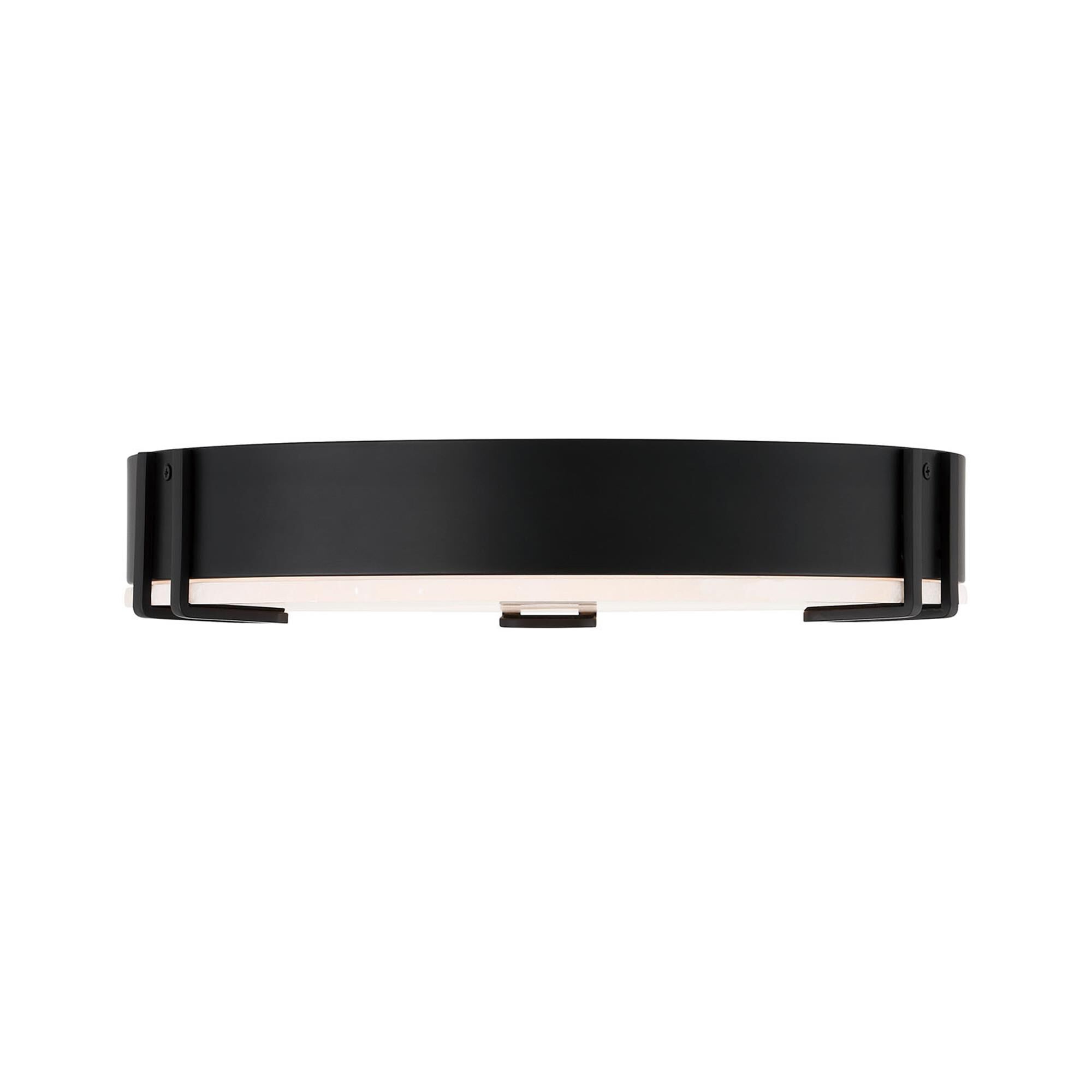 Shown in Black finish and Alabaster glass
