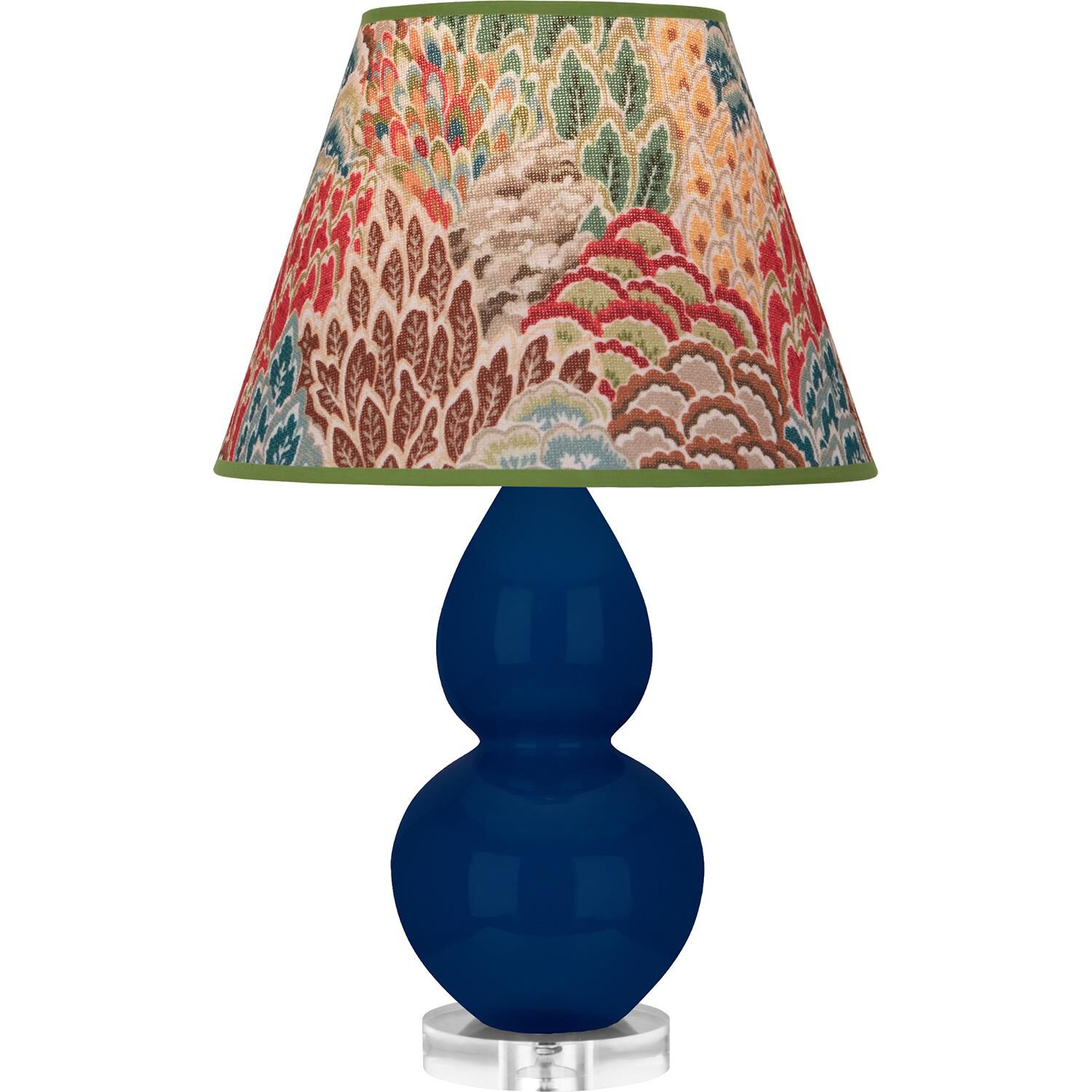 Shown in Cobalt finish and Fall Floral shade and Lucite accent