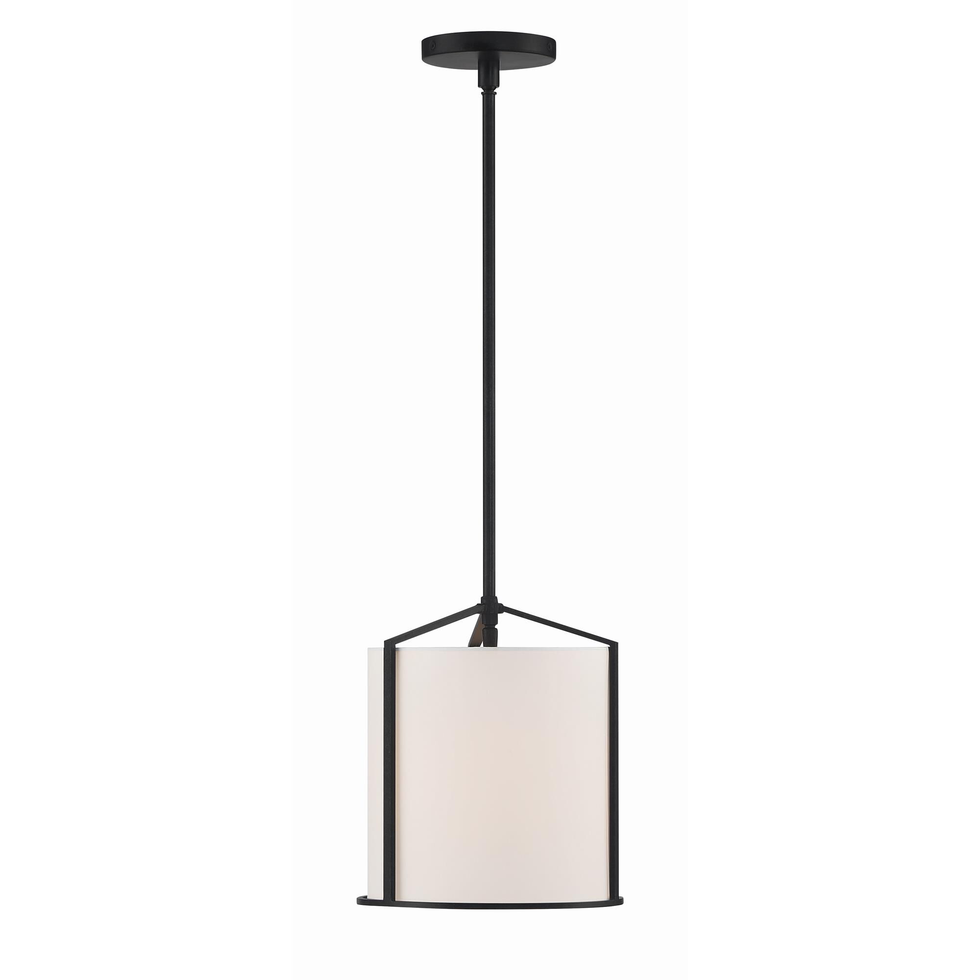 Shown in Black finish and Fabric shade
