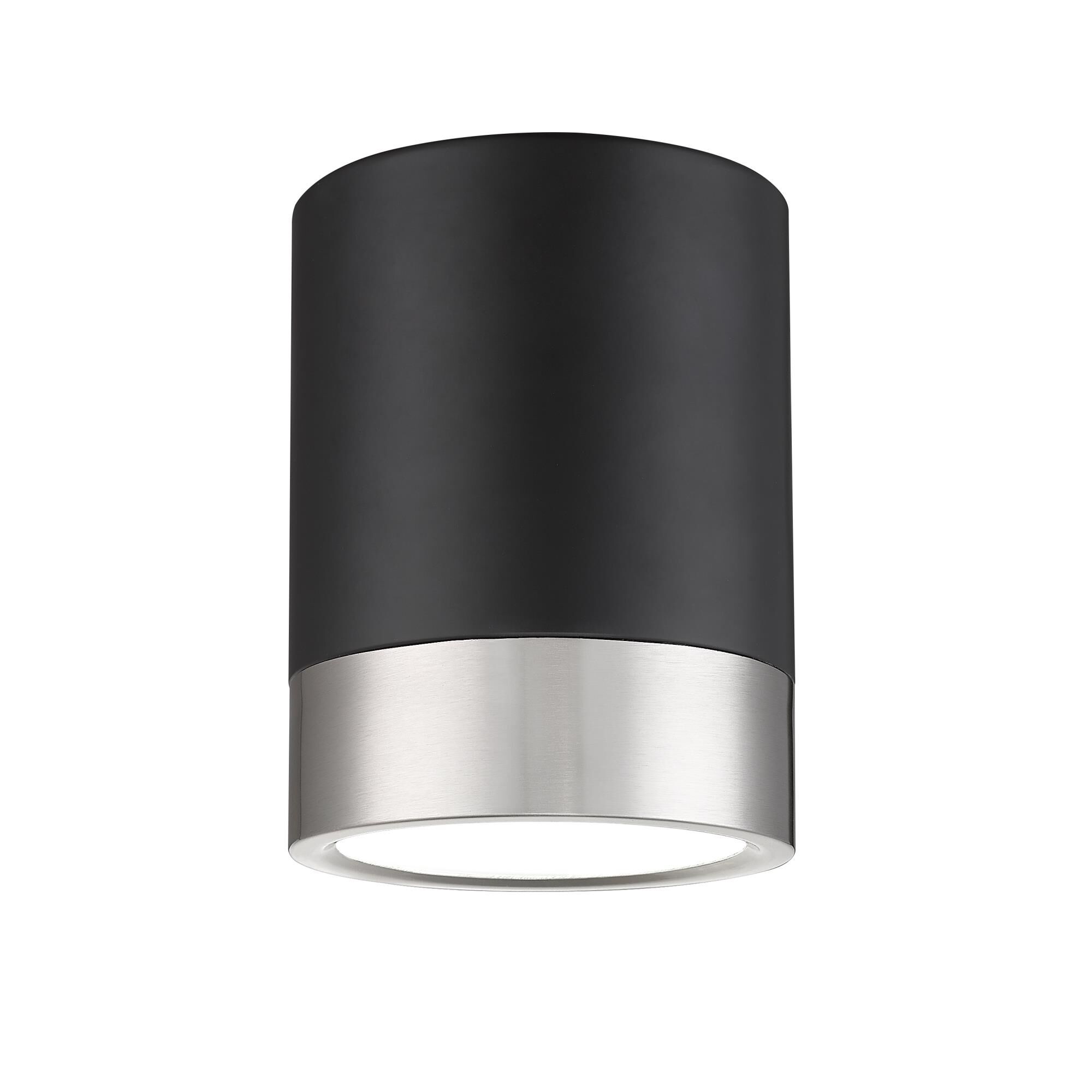 Shown in Matte Black + Brushed Nickel finish and Frosted glass and Frosted shade