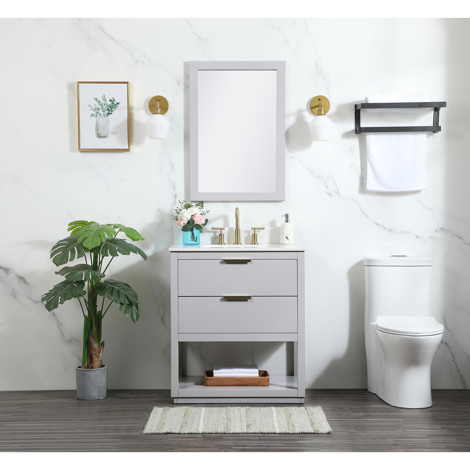 Shown in Grey finish