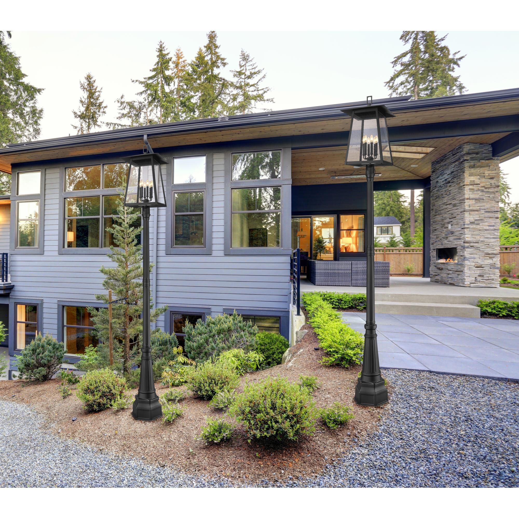 Shown in Black finish and Clear Seedy glass and Clear Seedy shade