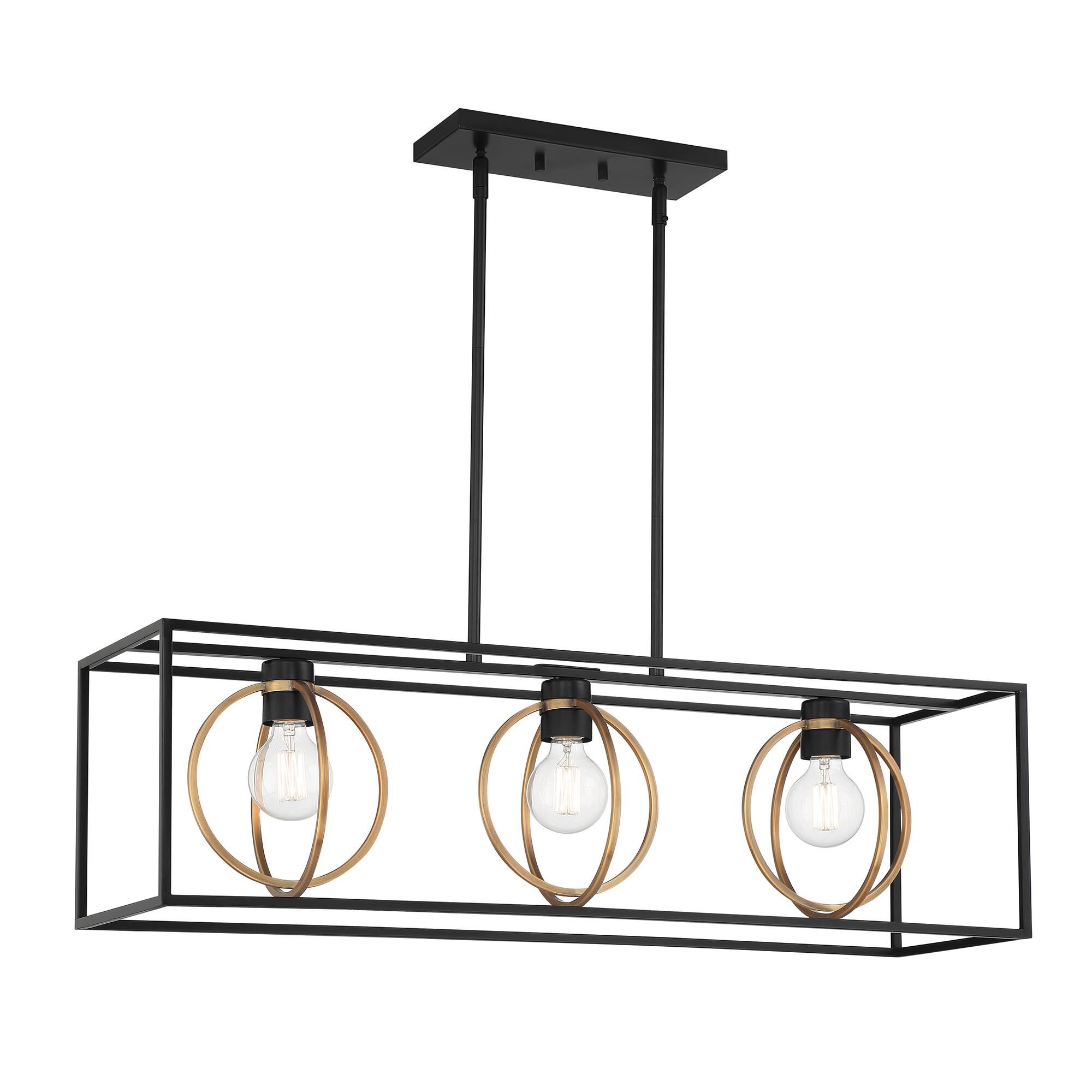 Kew Gardens 36 Inch 3 Light Linear Suspension Light by Designers Fountain