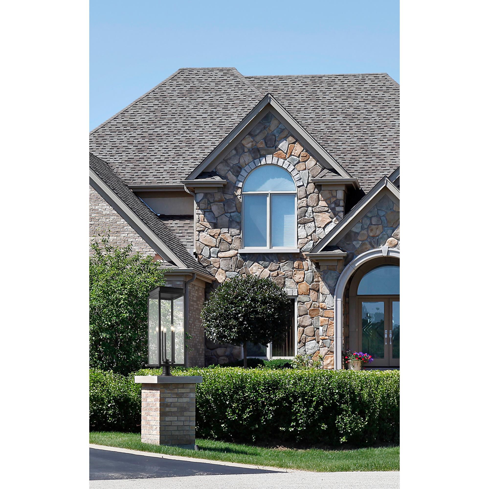 Shown in Black finish and Clear glass and Clear shade