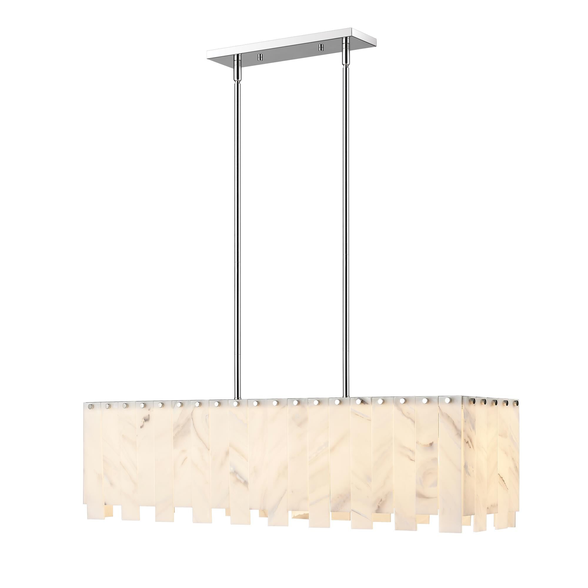 Shown in Polished Nickel finish and Alabaster Resin shade