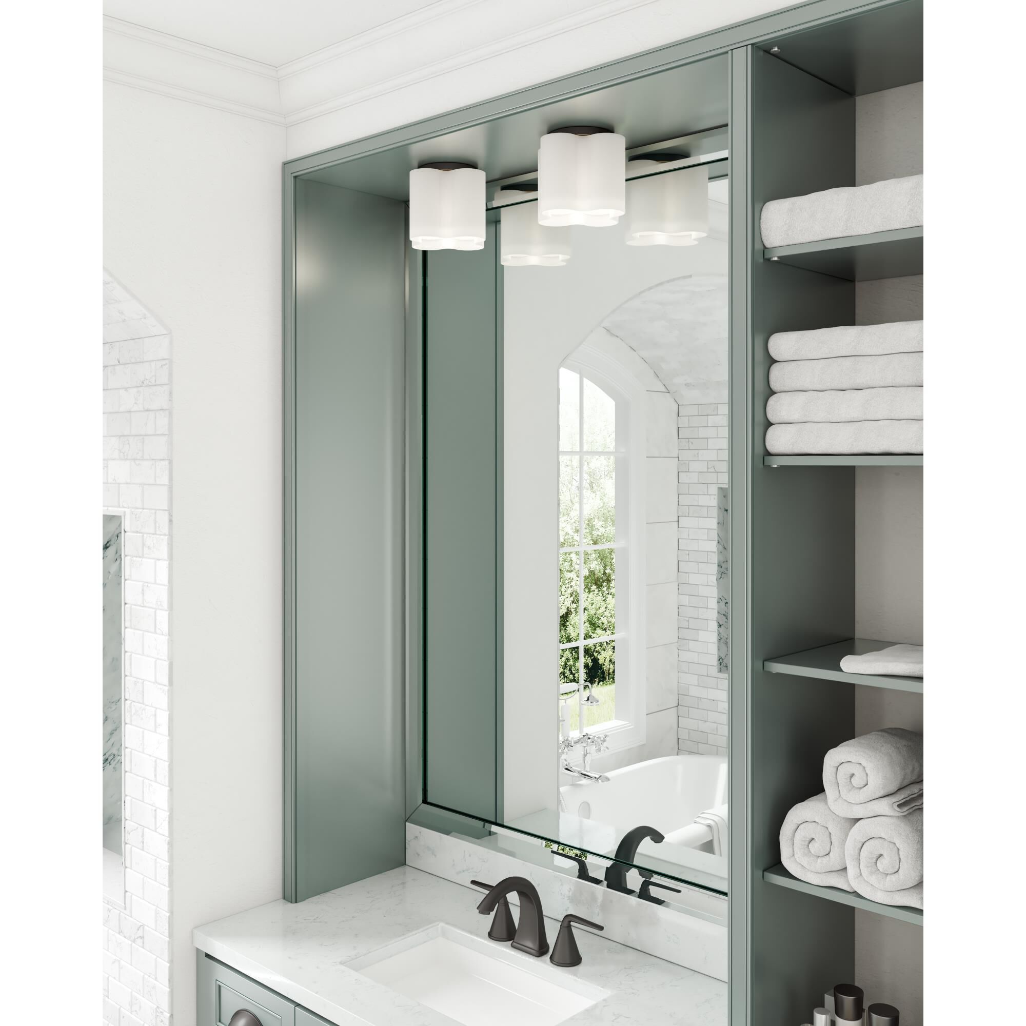 Shown in Black/Opal Glass finish