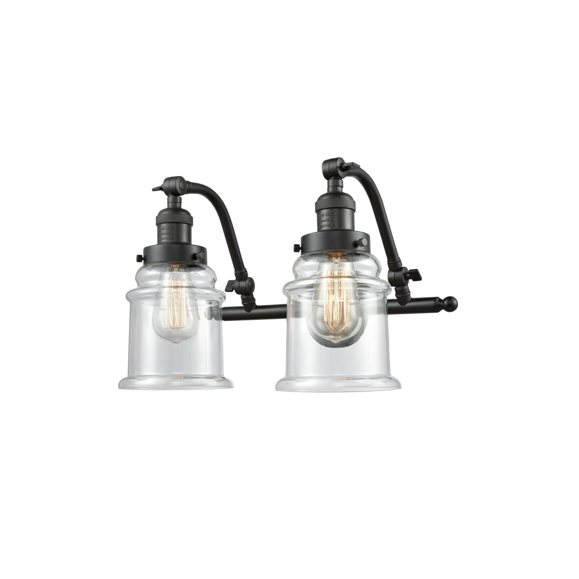 Shown in Oil Rubbed Bronze finish and Clear glass