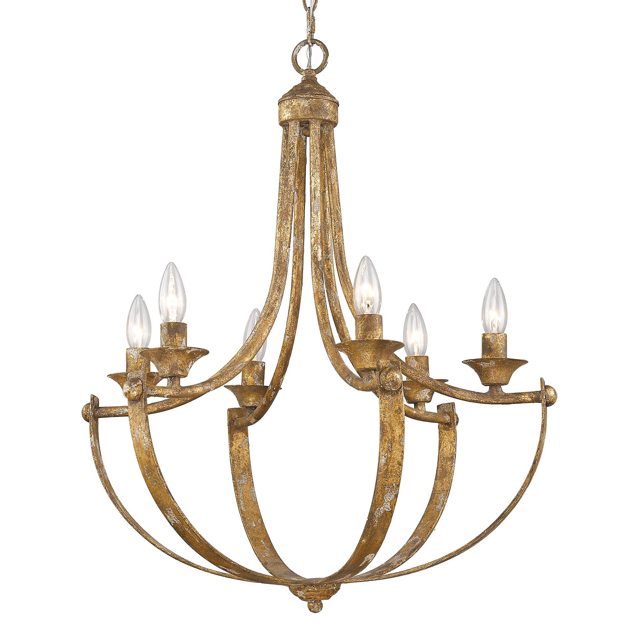 Victoria 24 Inch Chandelier by Golden Lighting