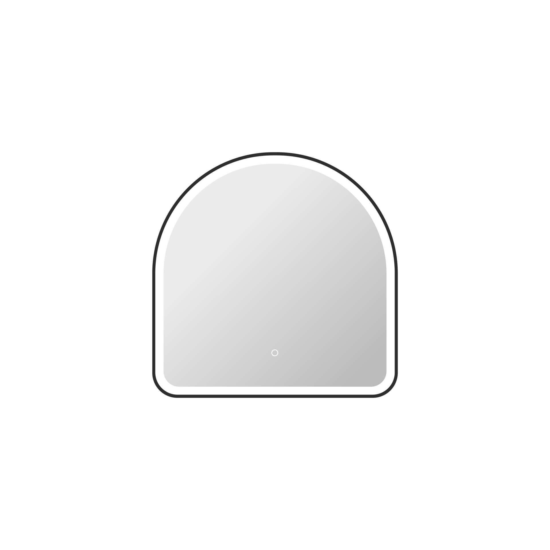 Harmoni 30 Inch Arched LED Lighted Mirror by Elegant Decor