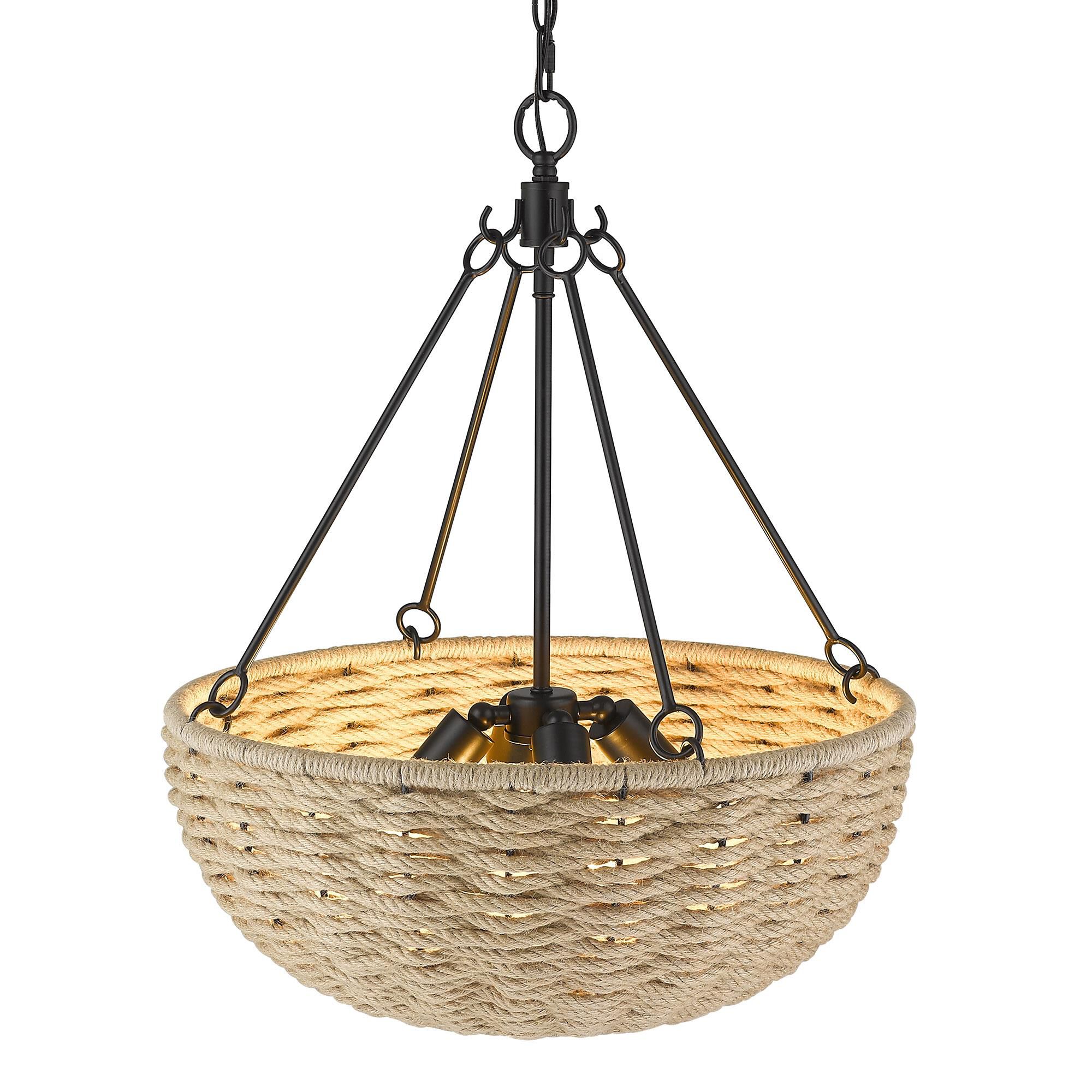 Hathaway 20 Inch Large Pendant by Golden Lighting