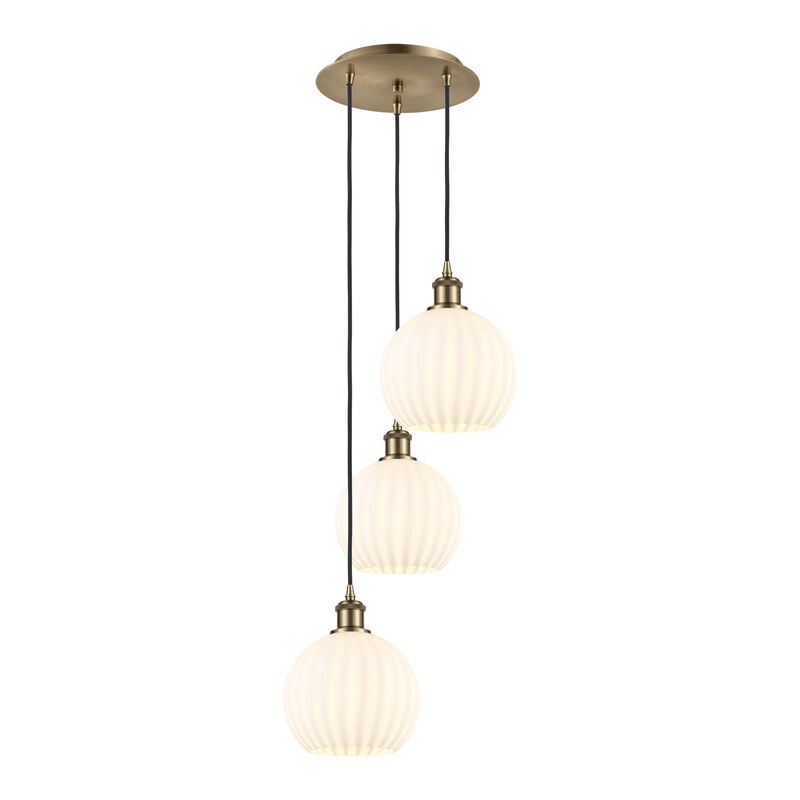 Bruno Marashlian White Venetian 15 Inch Multi Light Pendant by Innovations Lighting