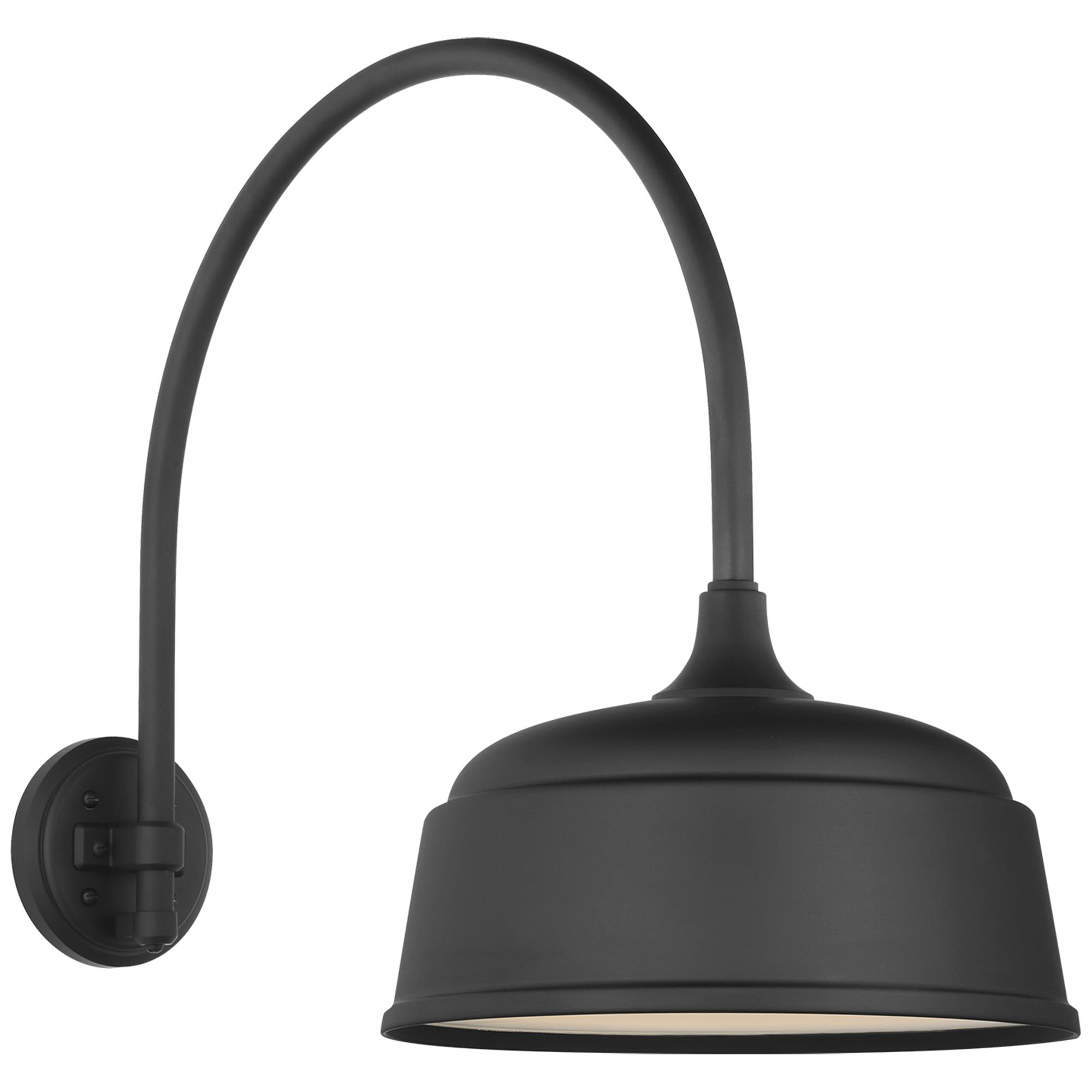 Shown in Matte Black finish and Black shade