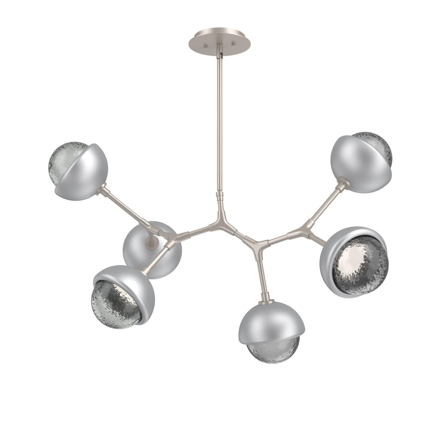Shown in Beige Silver finish and Smoke glass and Classic Silver accent