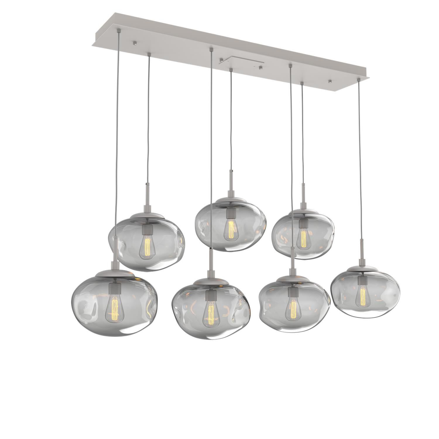 Levi Wilson Nebula 50 Inch 7 Light Linear Suspension Light by Hammerton Studio