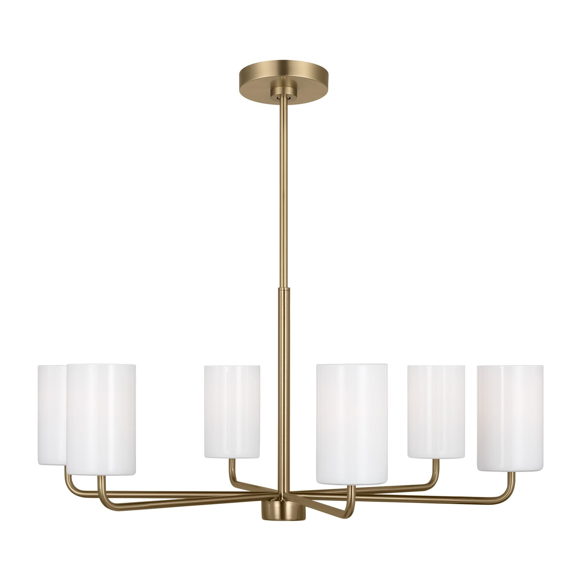 Shown in Satin Bronze finish and Clear Outside / Painted White Inside Glass s shade