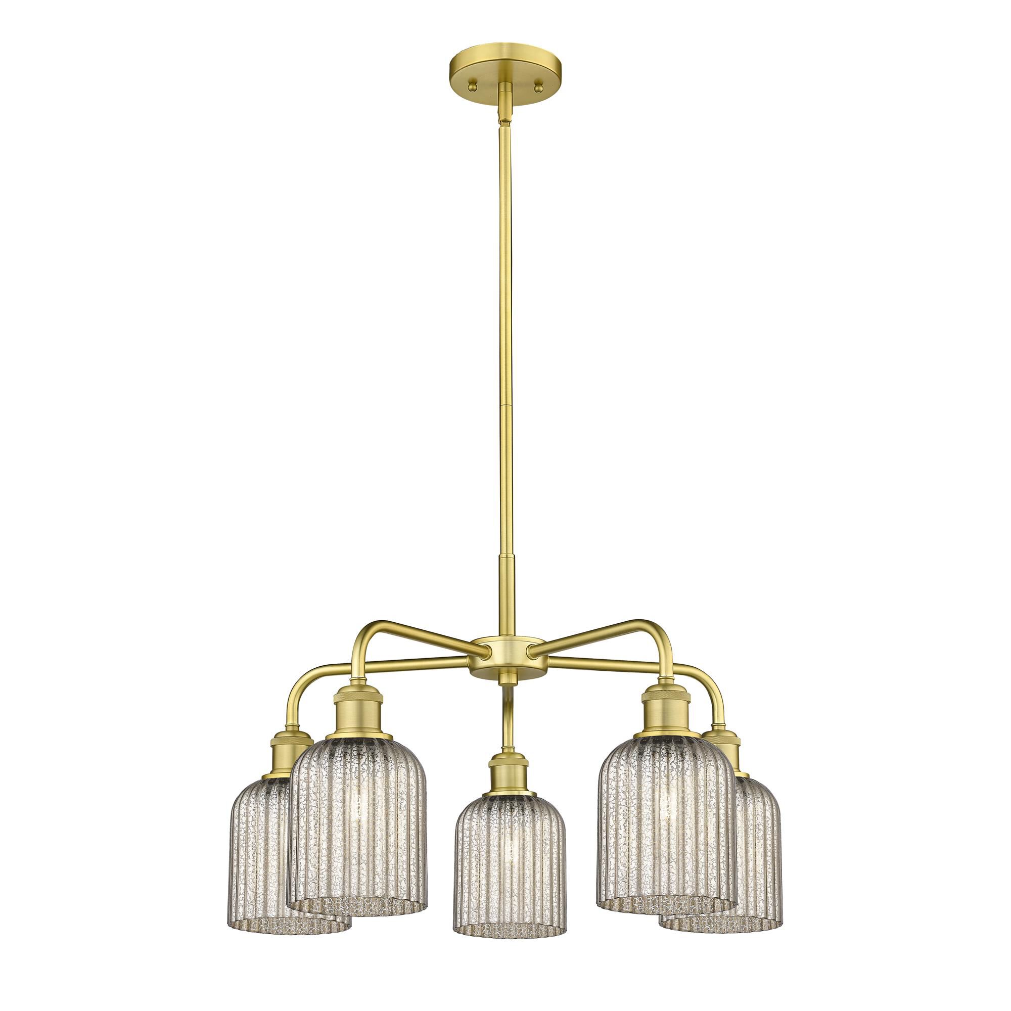 Shown in Satin Gold finish and Mercury shade