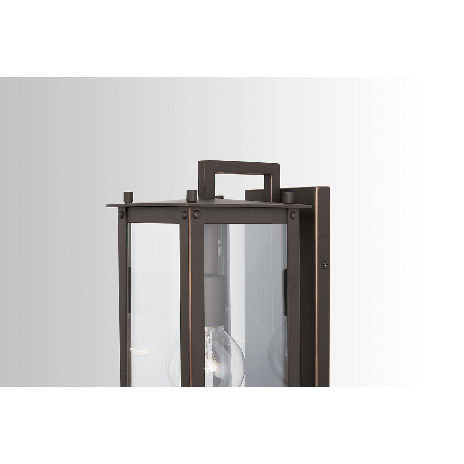 Shown in Oiled Bronze finish and Clear glass