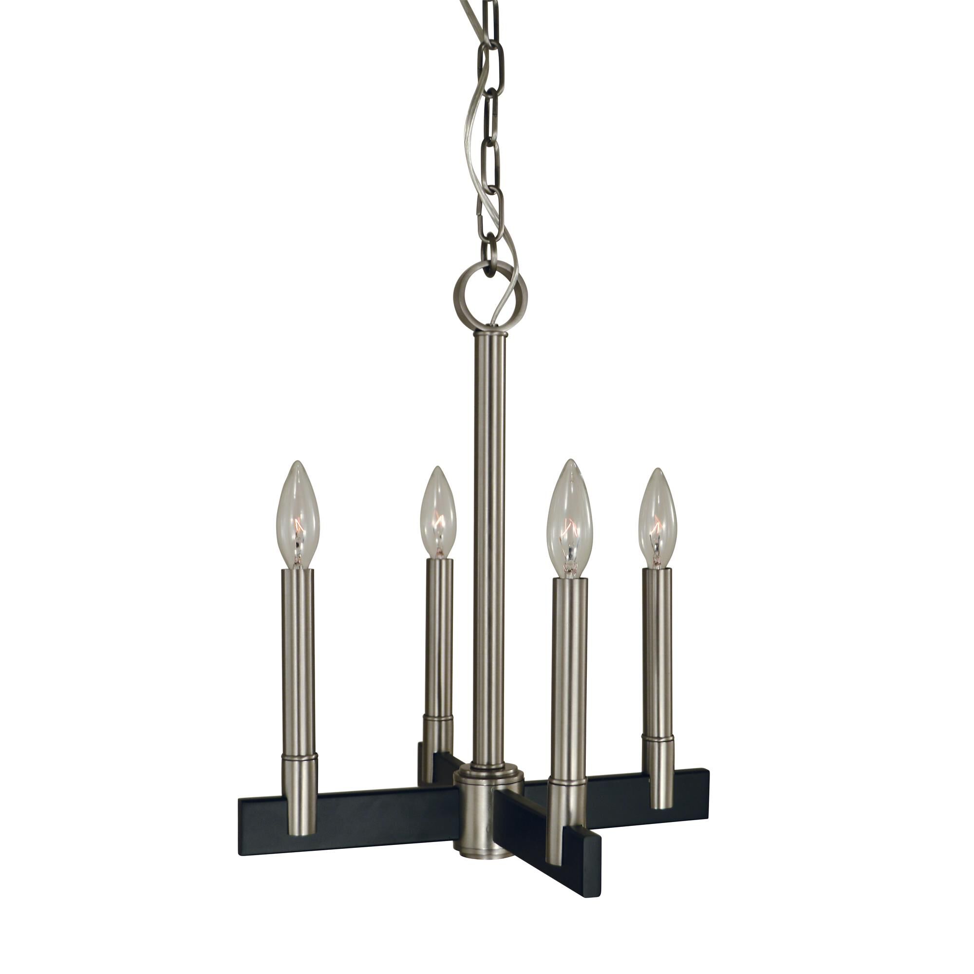 Shown in Brushed Nickel-Matte Black finish