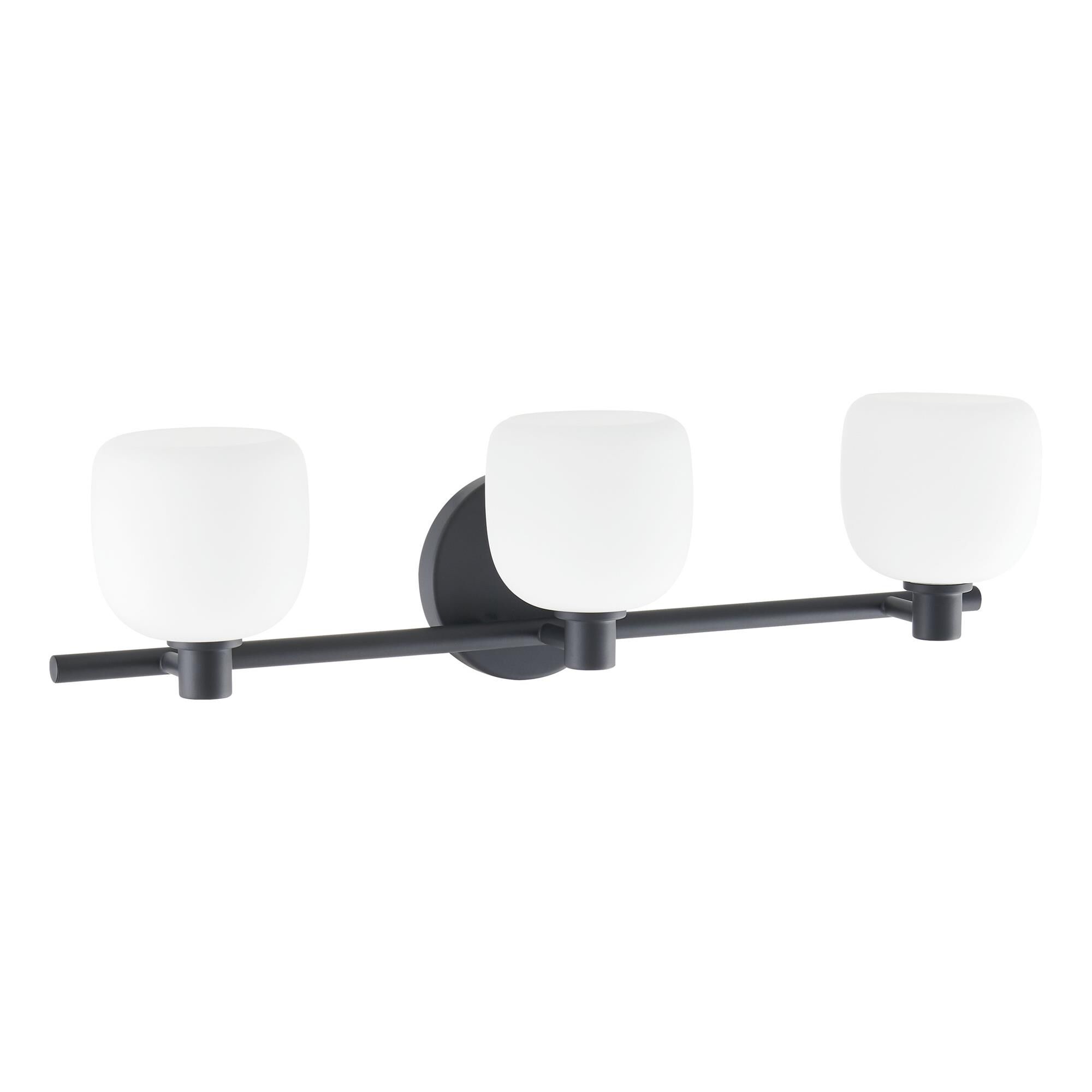 Shown in Matte Black finish and Etched Opal glass