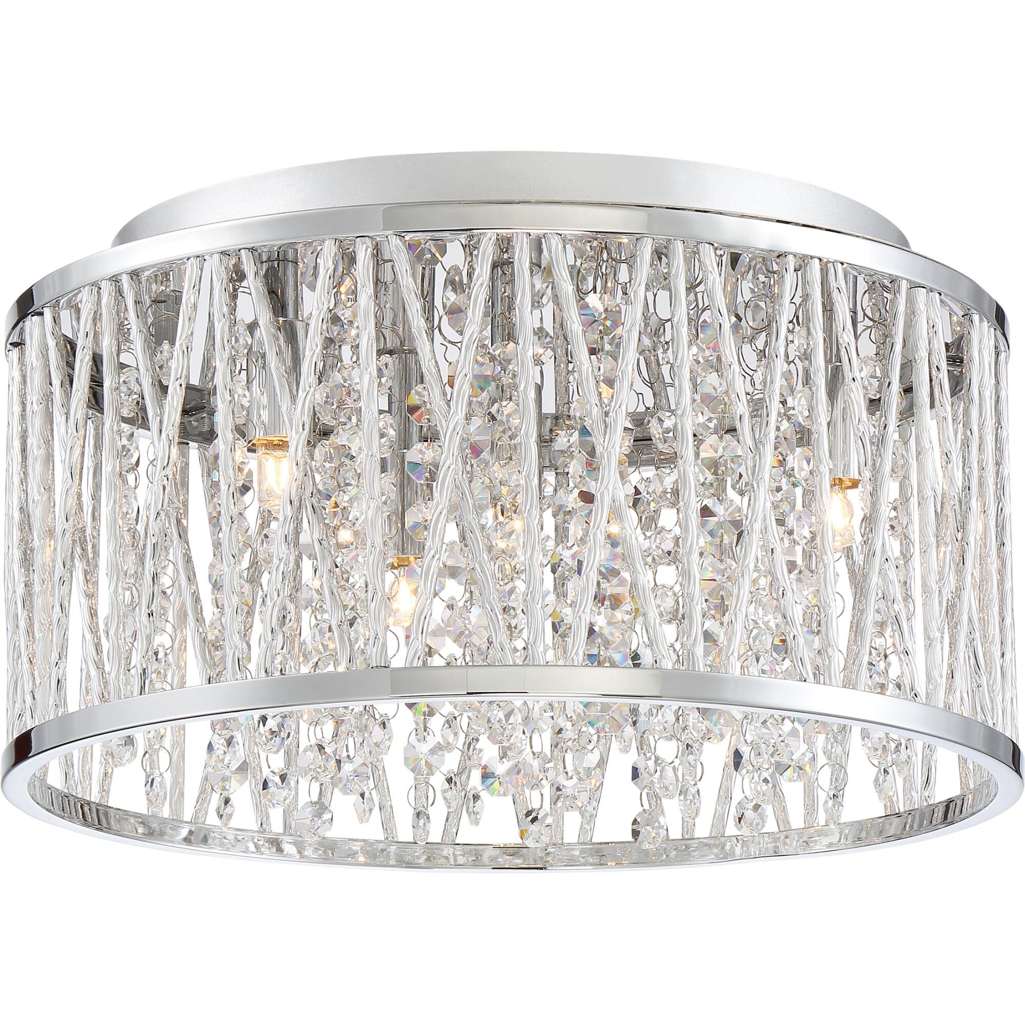 Platinum Collection Crystal Cove 13 Inch 4 Light LED Flush Mount by Quoizel