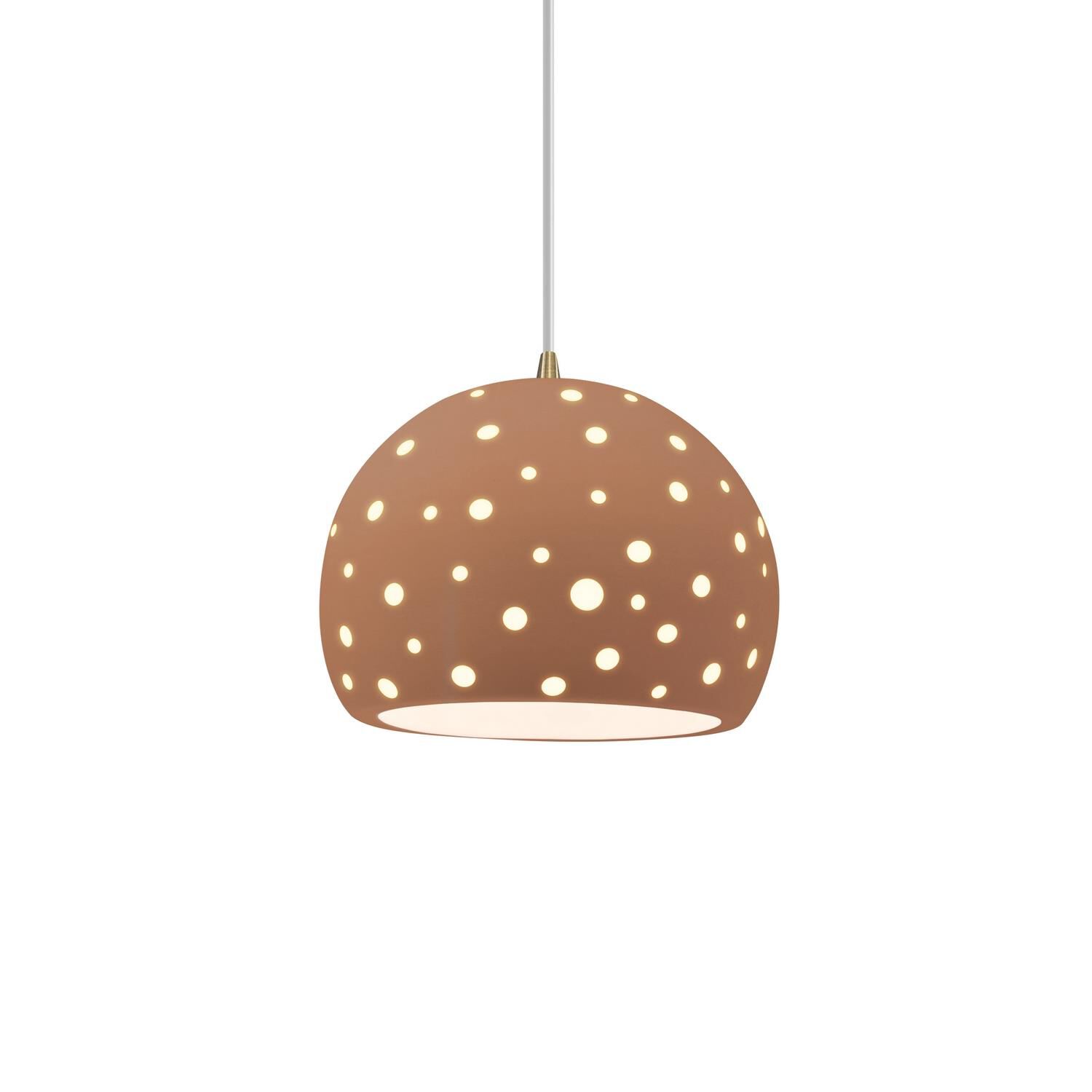 Perforated Globe 7 Inch Mini Pendant by Justice Design Group