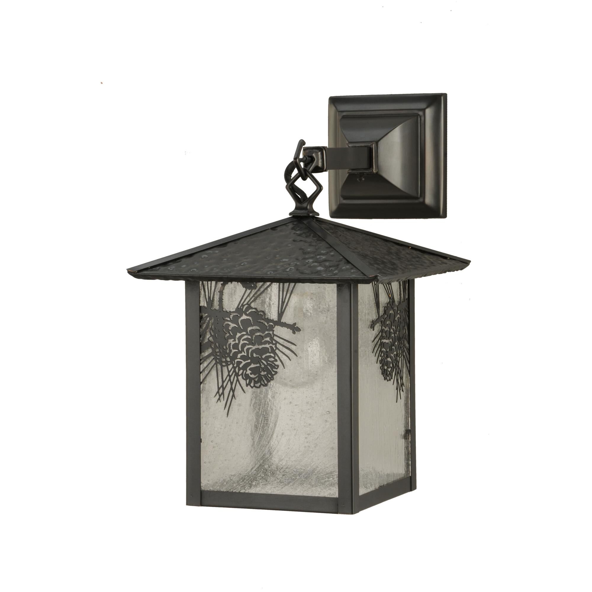 Shown in Craftsman Brown Finish finish and Seeded  Or Acrylic glass