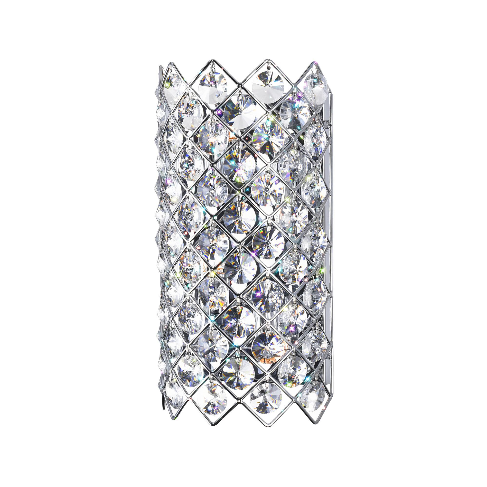 Shown in Chrome finish and K9 Clear crystal