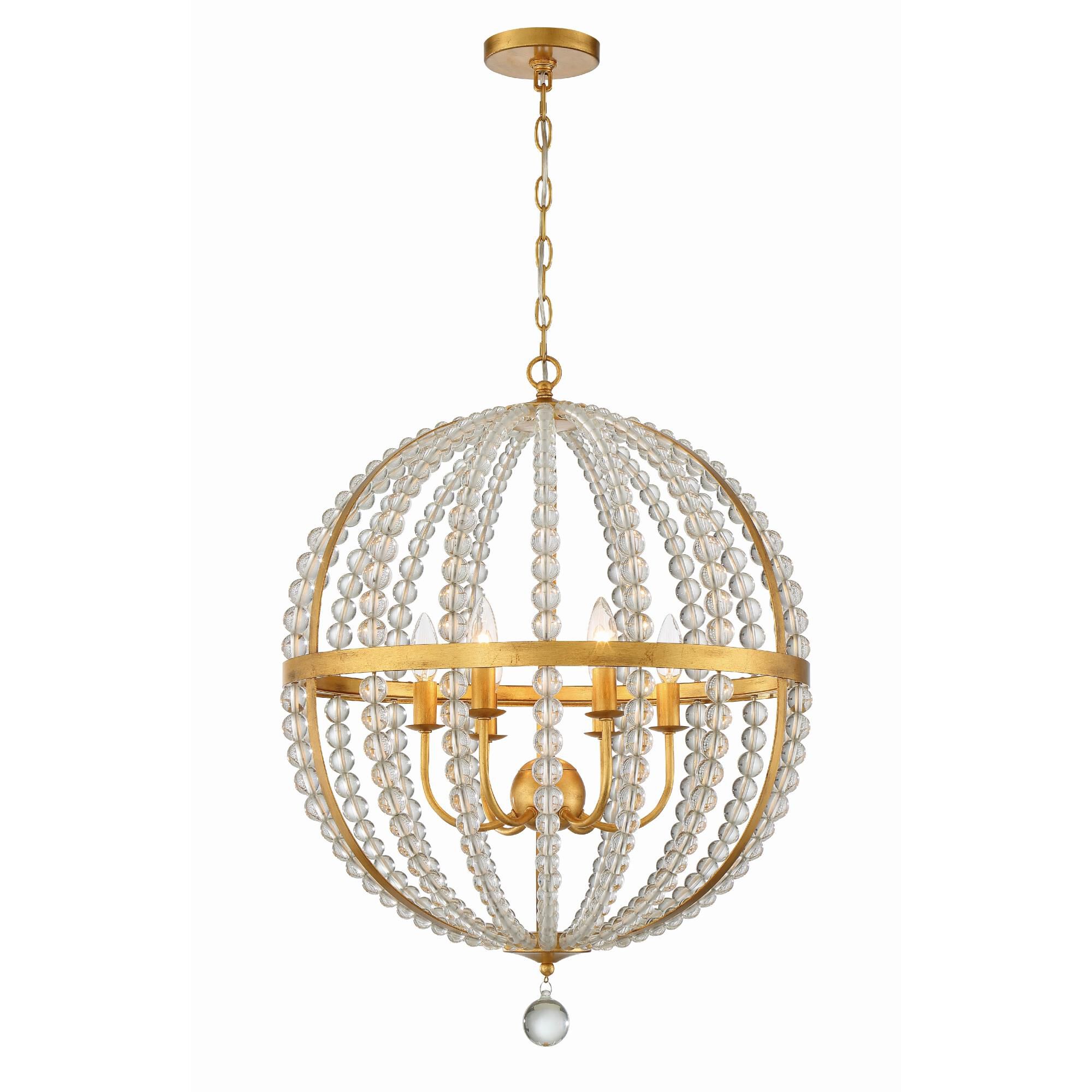 Roxy 22 Inch 6 Light Mini Chandelier by Crystorama