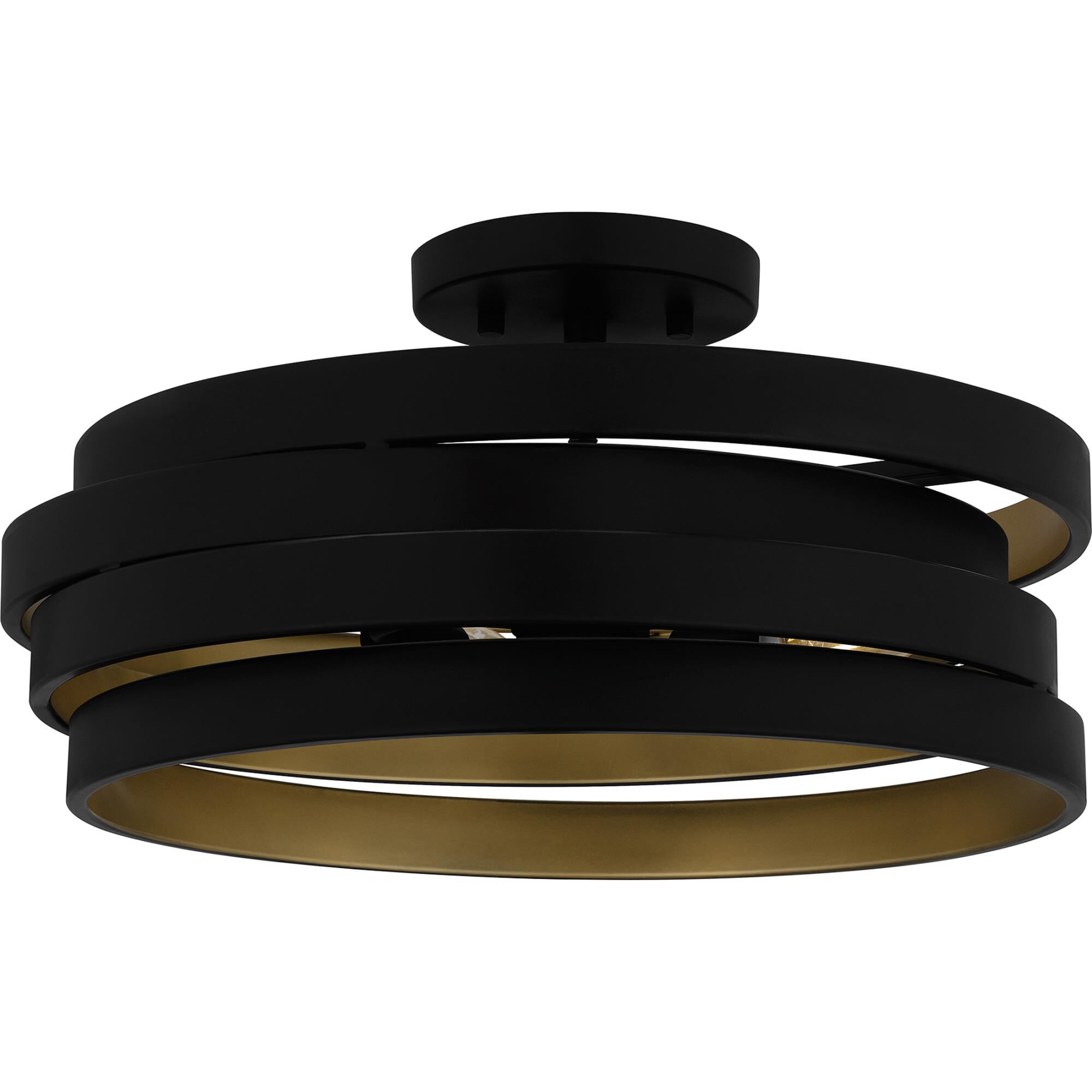 16 Inch 3 Light Semi Flush Mount by Quoizel