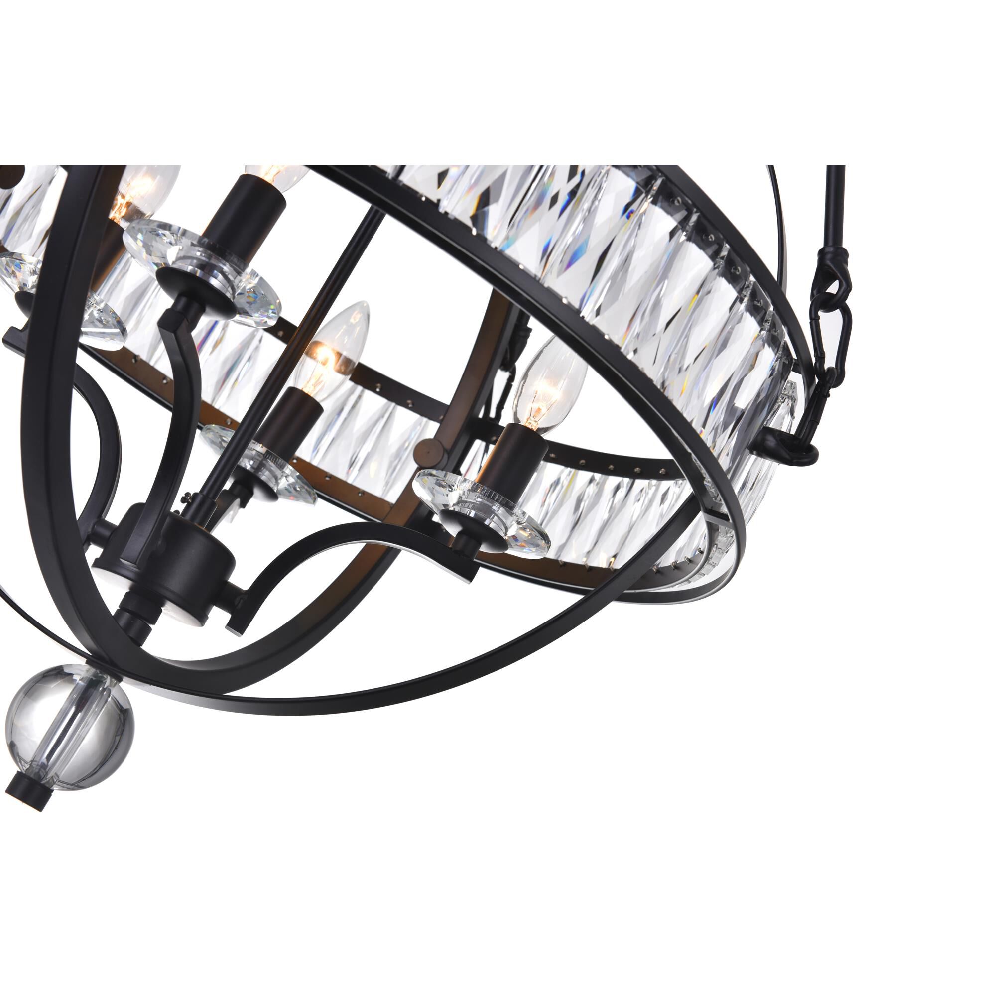 Shown in Black finish and K9 Clear crystal