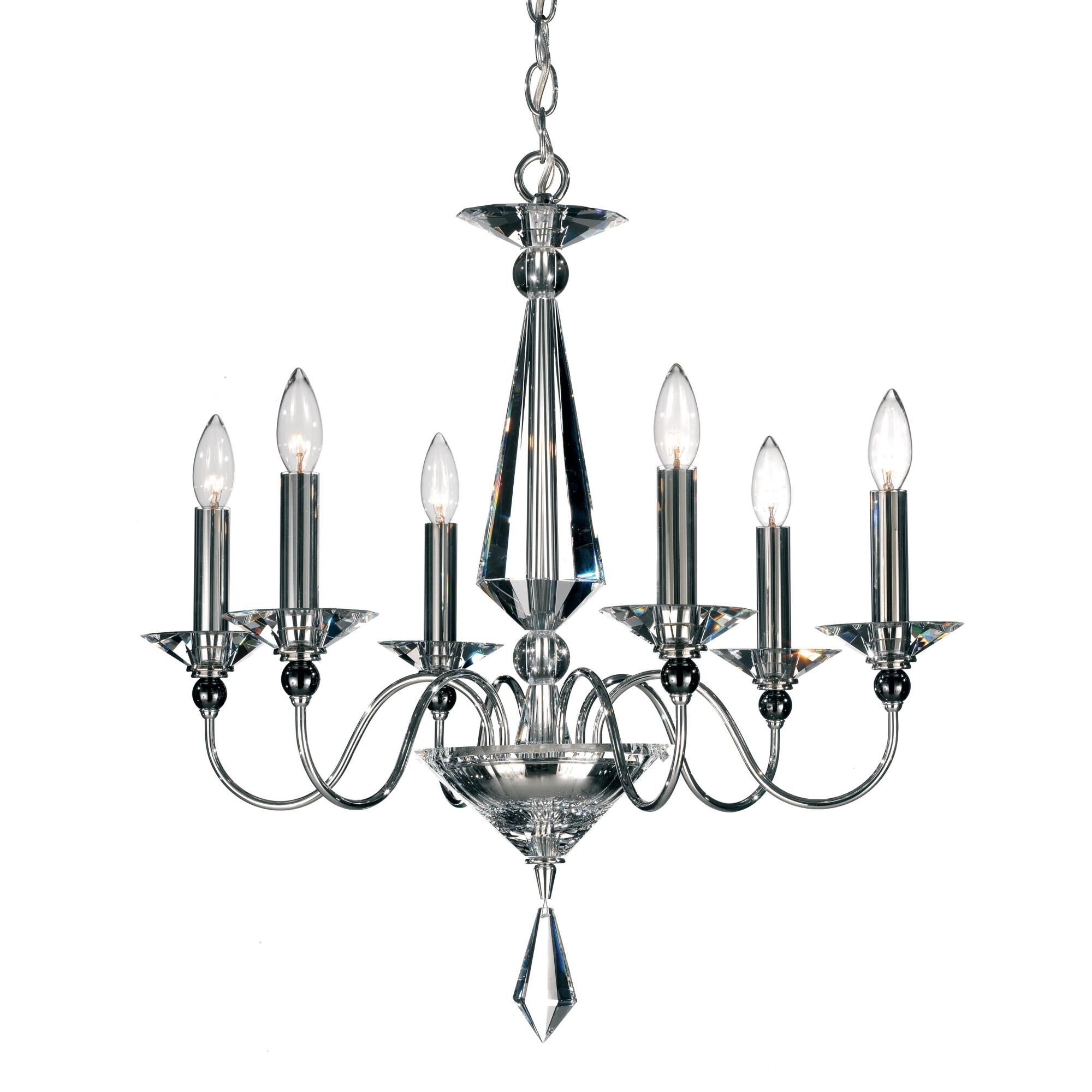 Shown in Silver finish and Clear crystal