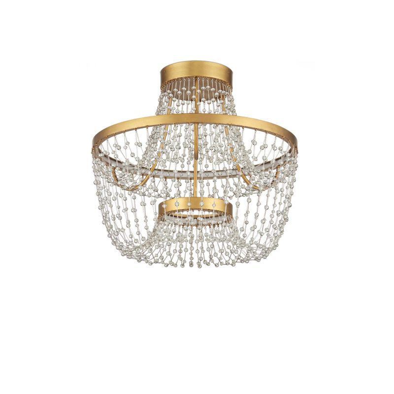 Mademoiselle 22 Inch Semi Flush Mount by Currey and Company