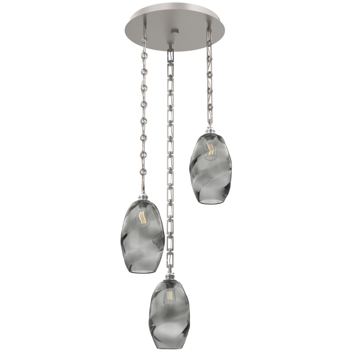 Levi Wilson Ellisse 19 Inch Multi Light Pendant by Hammerton Studio