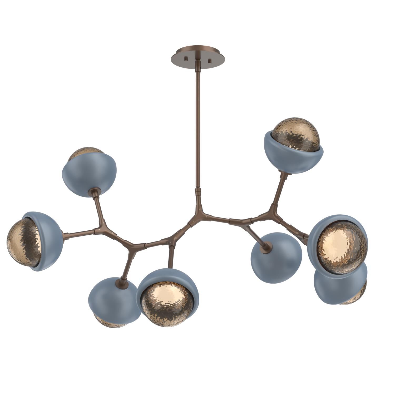 Levi Wilson Cabochon 38 Inch Linear Suspension Light by Hammerton Studio