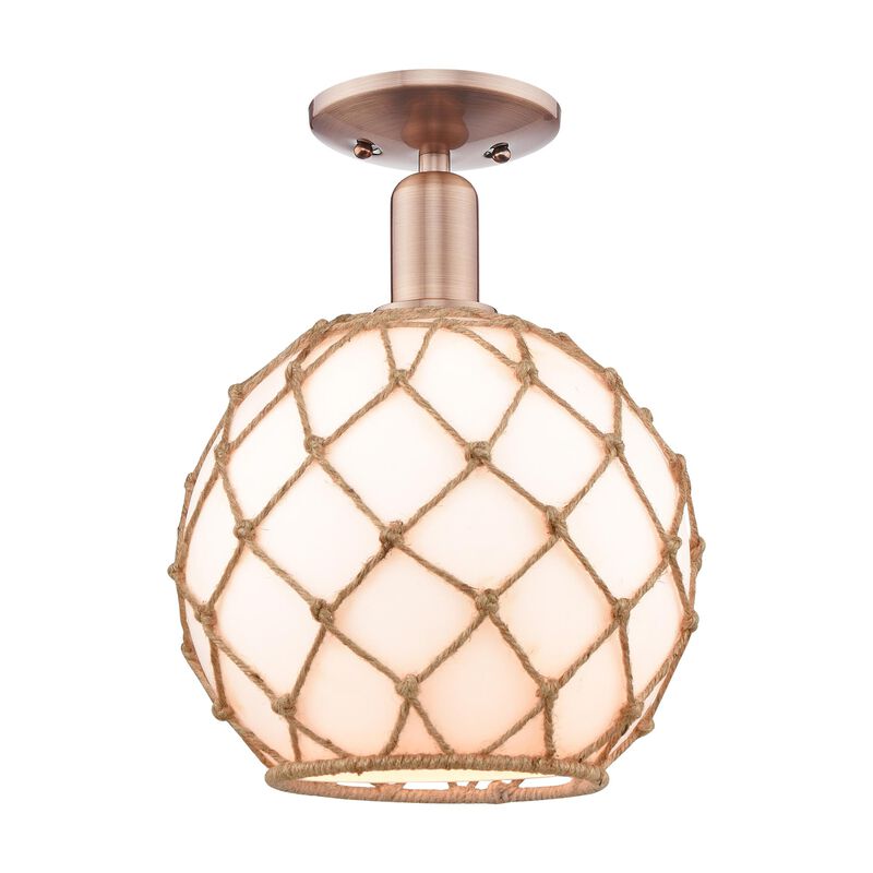 Bruno Marashlian Farmhouse Rope 10 Inch Semi Flush Mount by Innovations Lighting