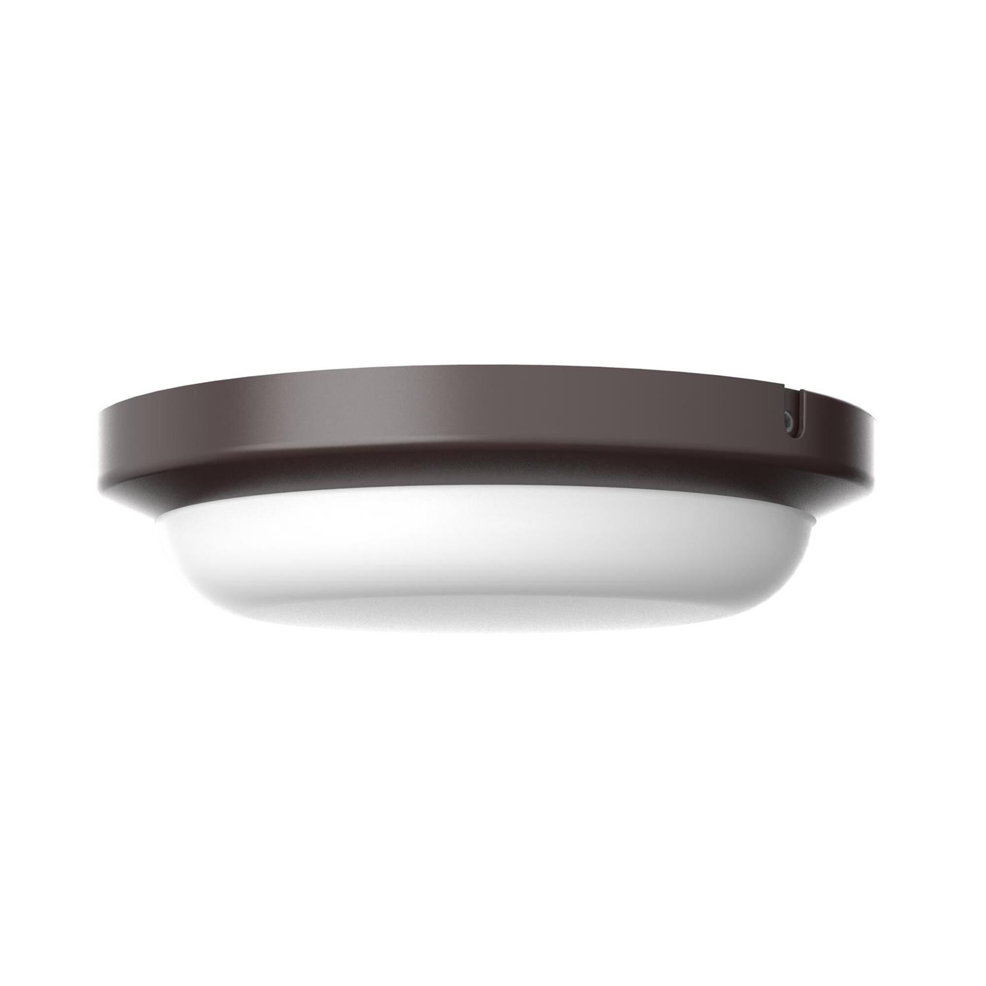 Shown in Bronze finish and White Polycarbonate shade