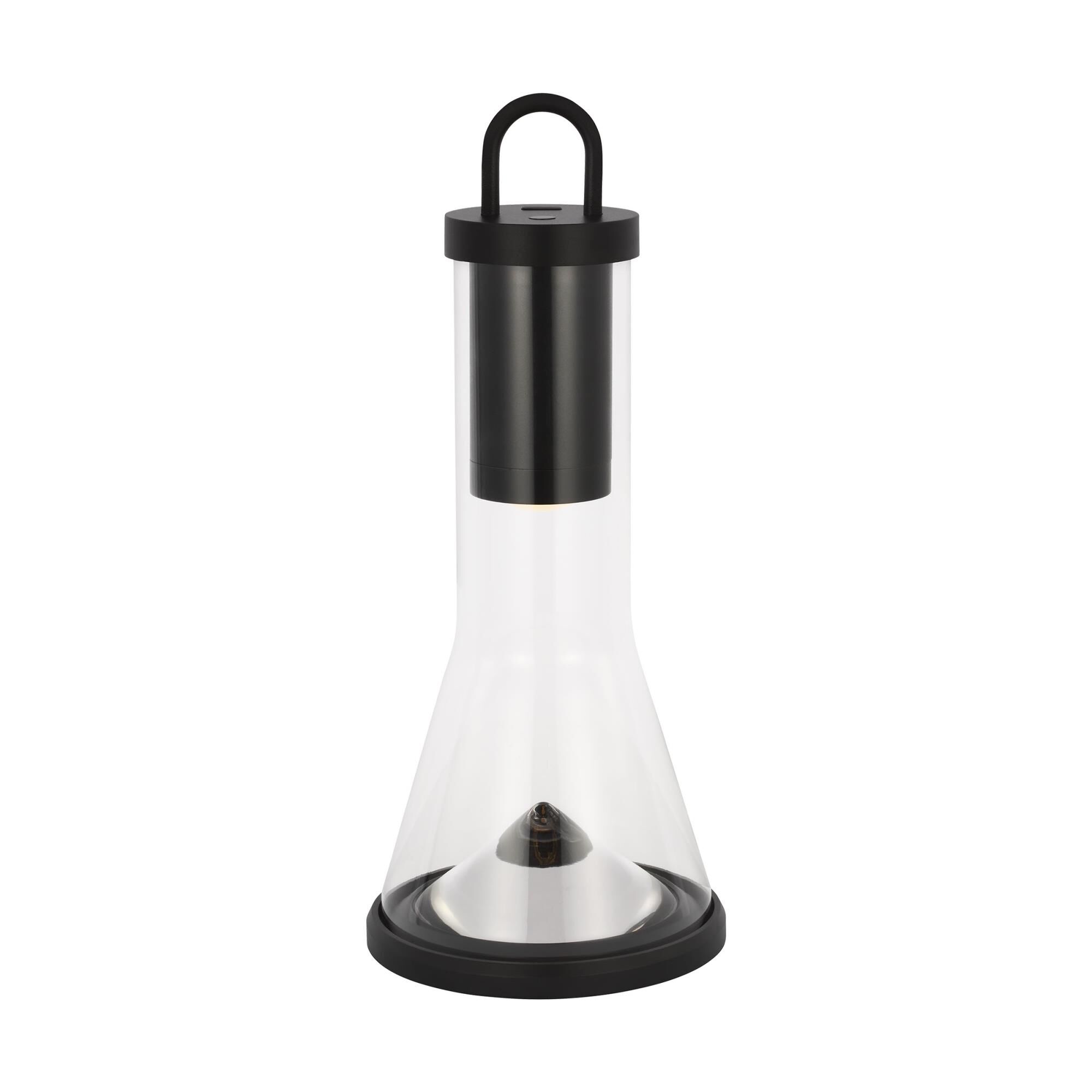 Shown in Black finish and Clear glass