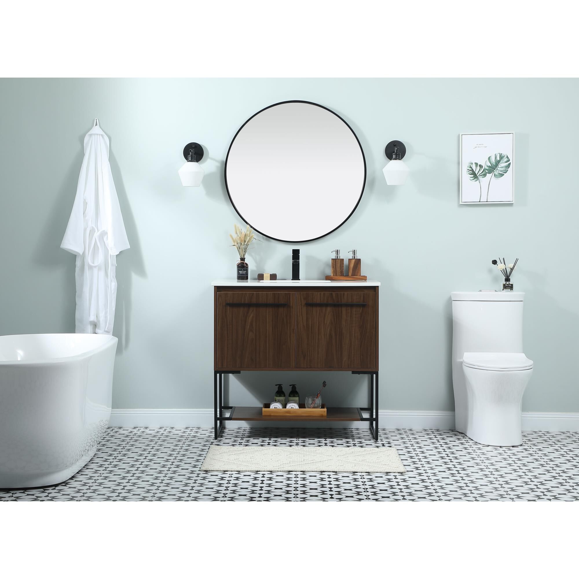 Shown in Walnut finish