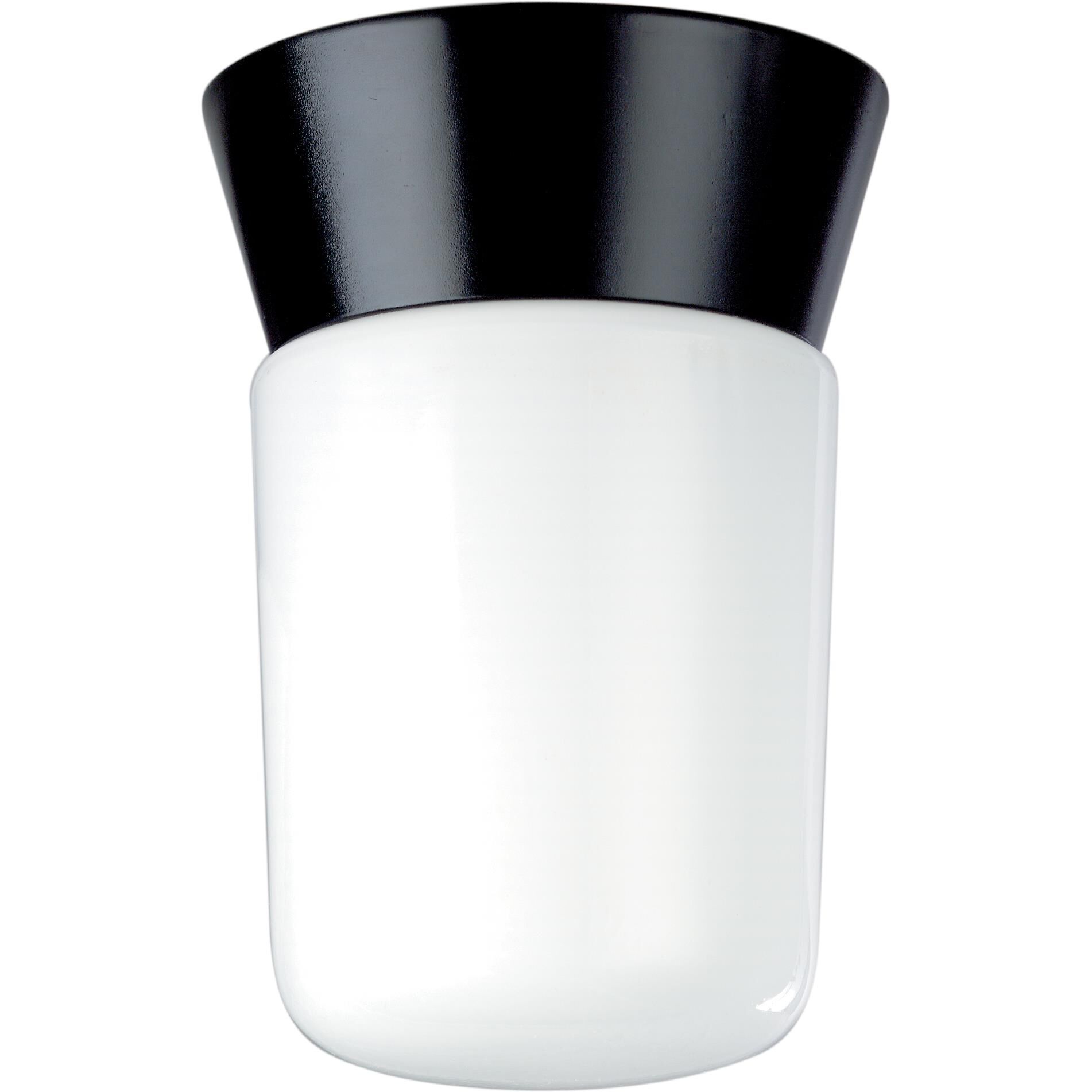 Shown in Black finish and White Cylinder glass