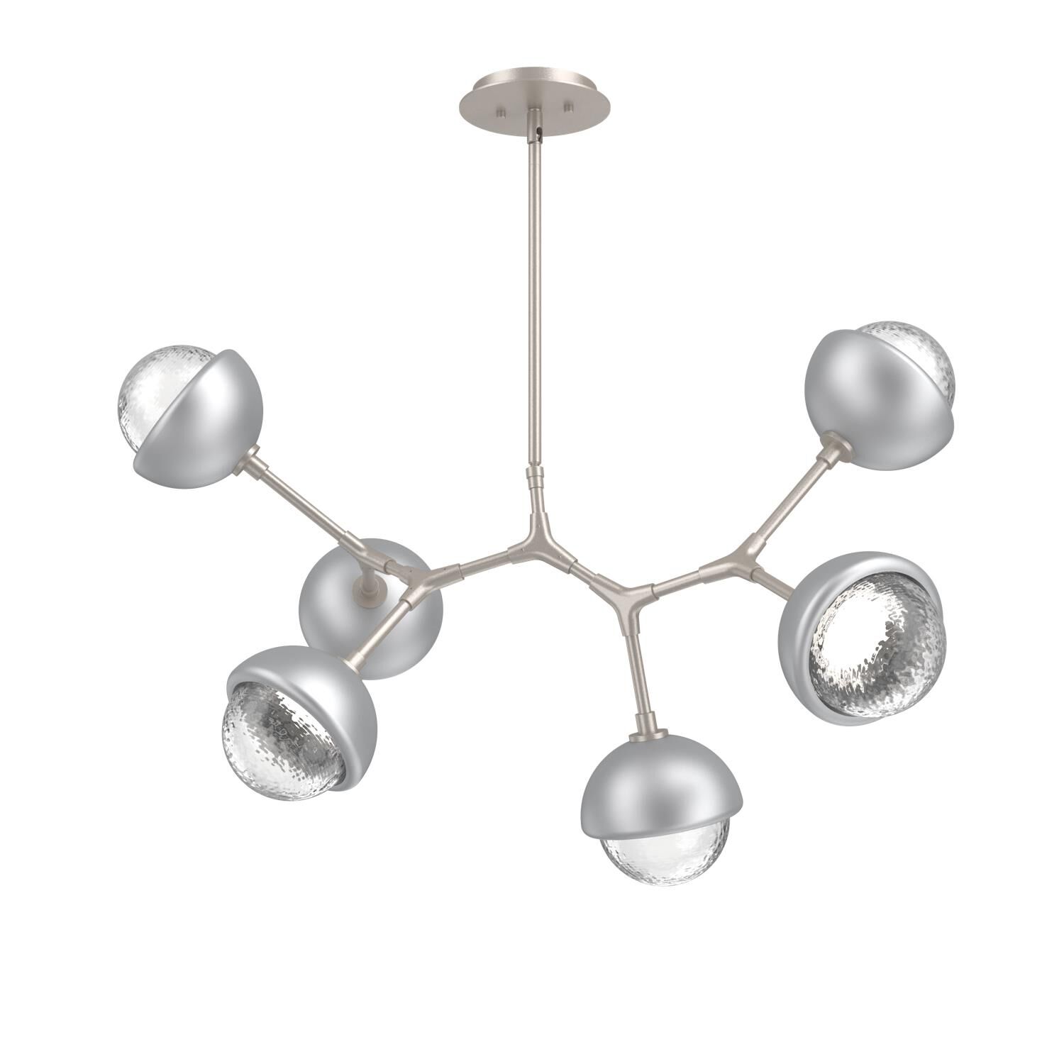 Shown in Beige Silver finish and Clear glass and Classic Silver accent