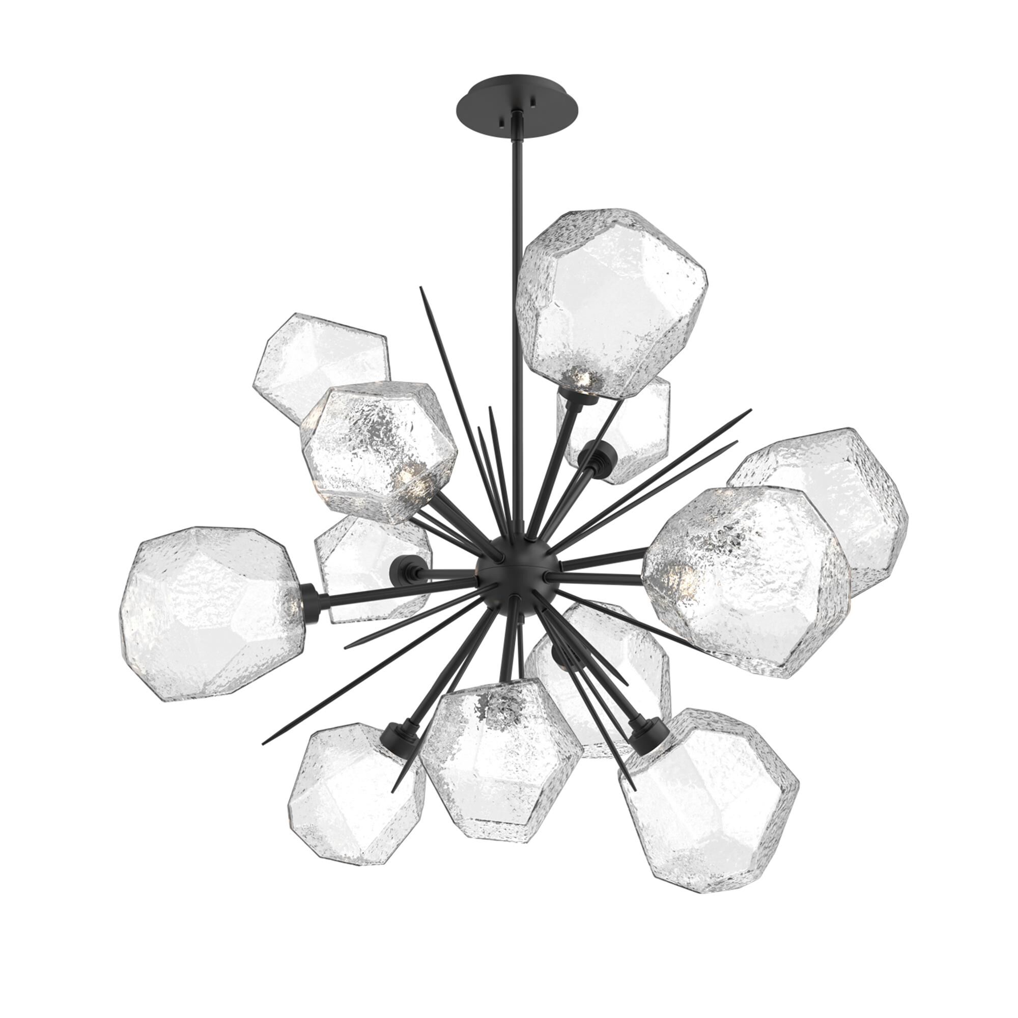 Shown in Matte Black finish and Clear glass