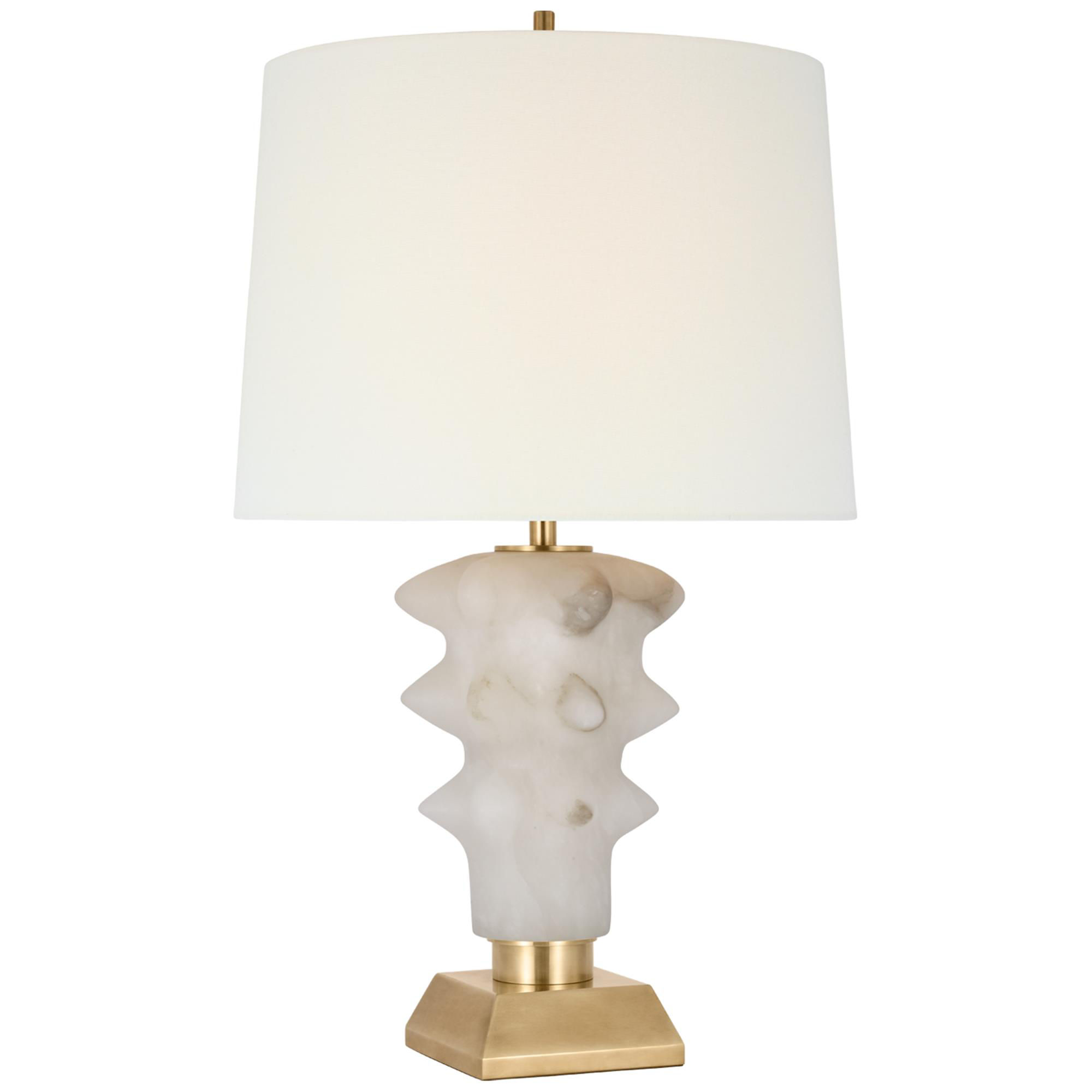 Shown in Alabaster and Hand-Rubbed Antique Brass finish