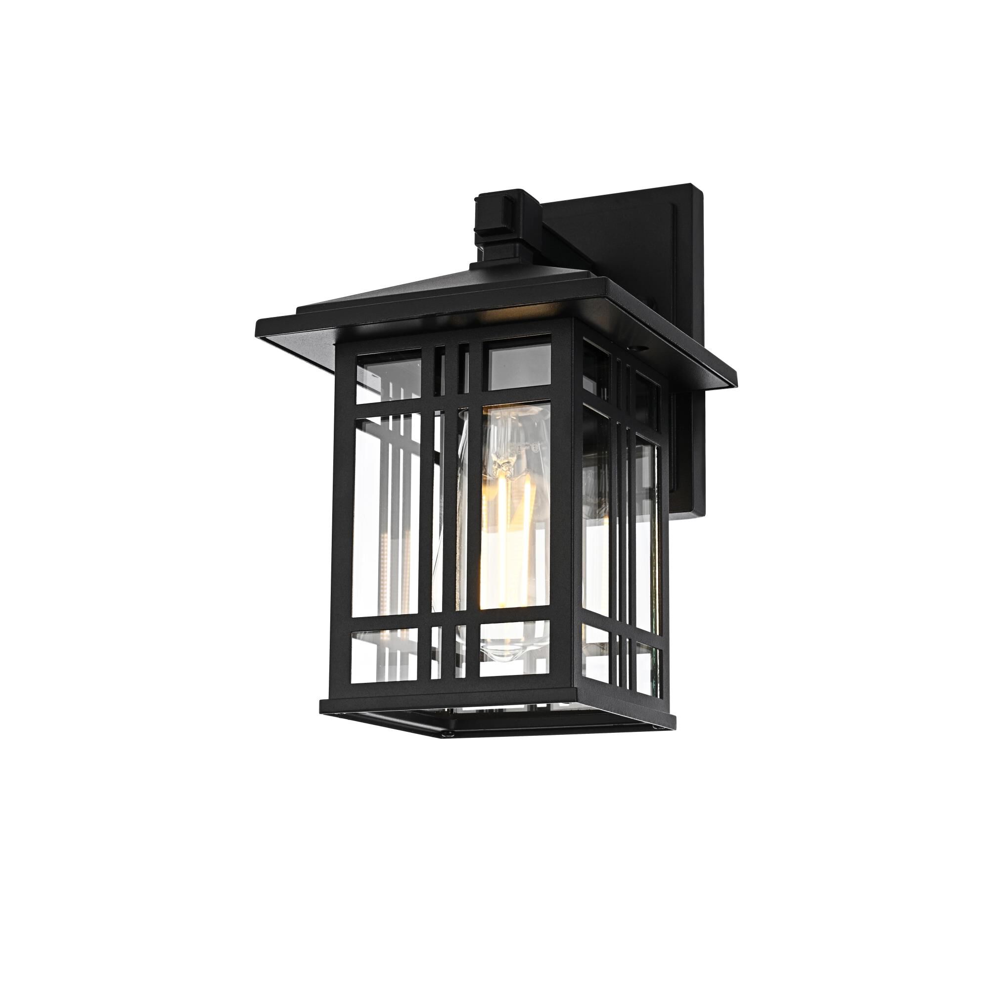 Shown in Black finish and Clear glass