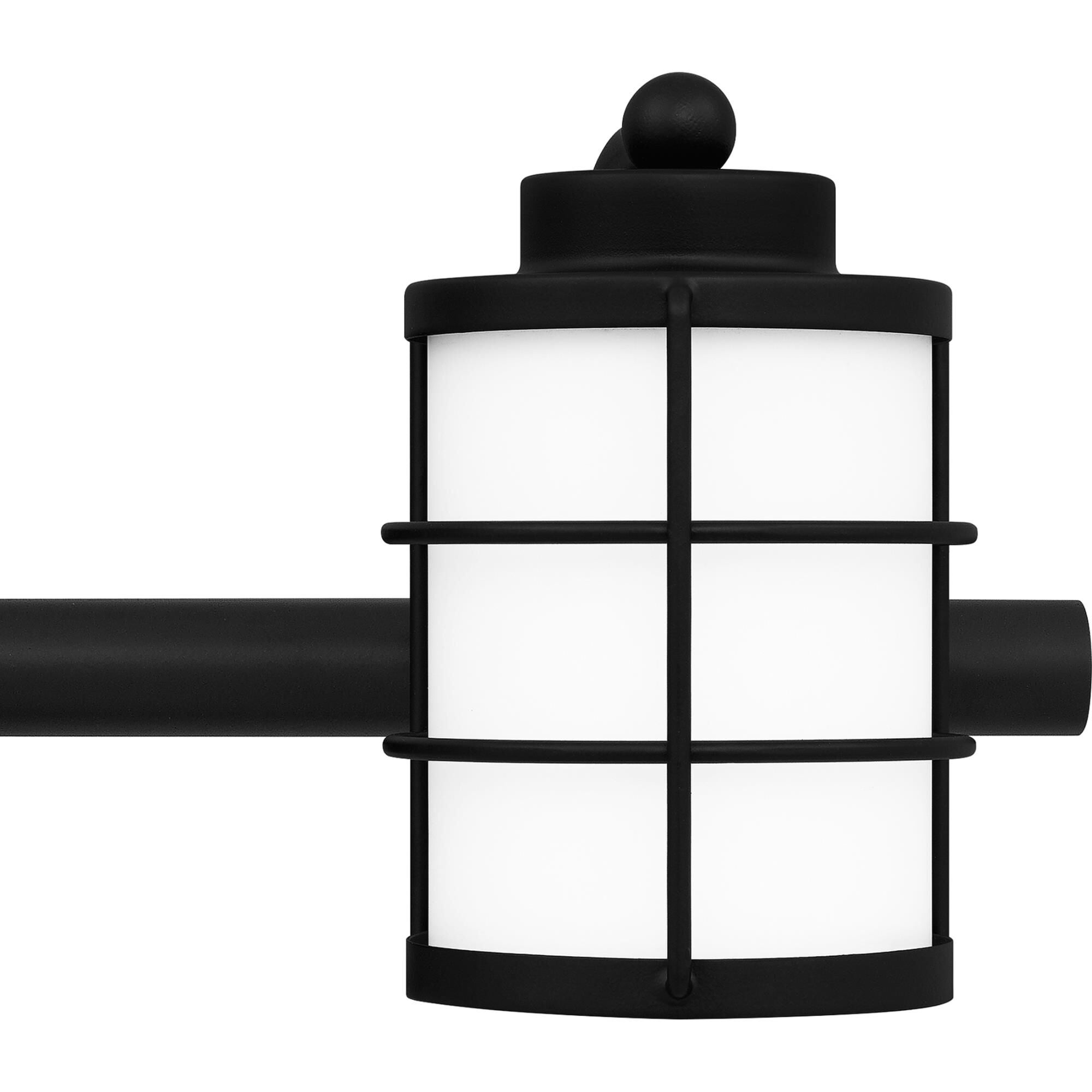 Shown in Matte Black finish and Opal Etched glass