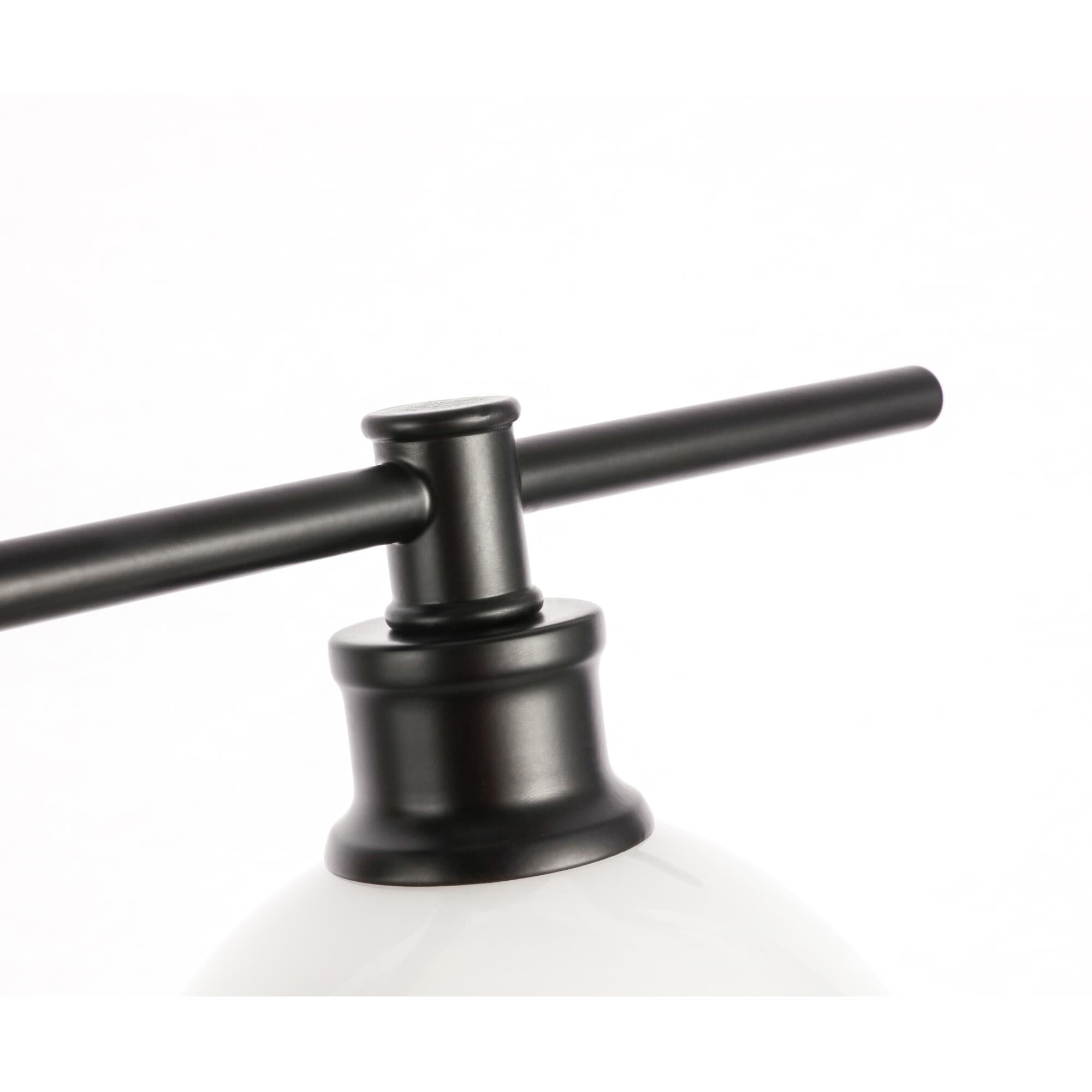 Shown in Black finish and Frosted White  glass