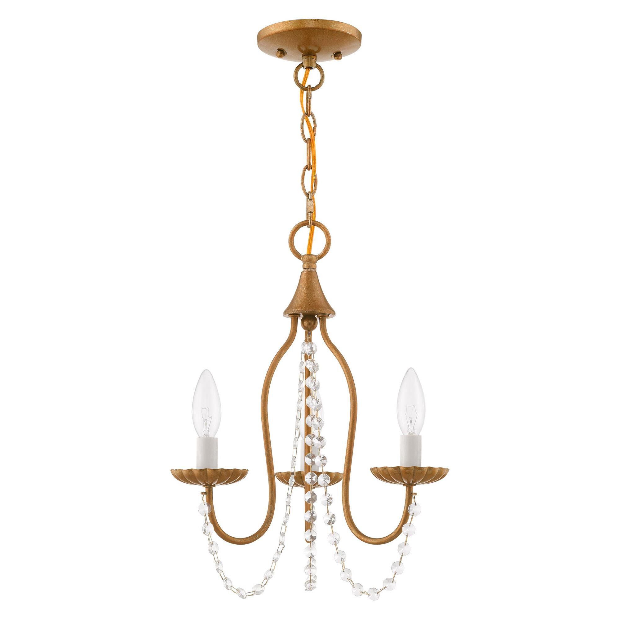 Alessia 13 Inch 3 Light Mini Chandelier by Livex Lighting