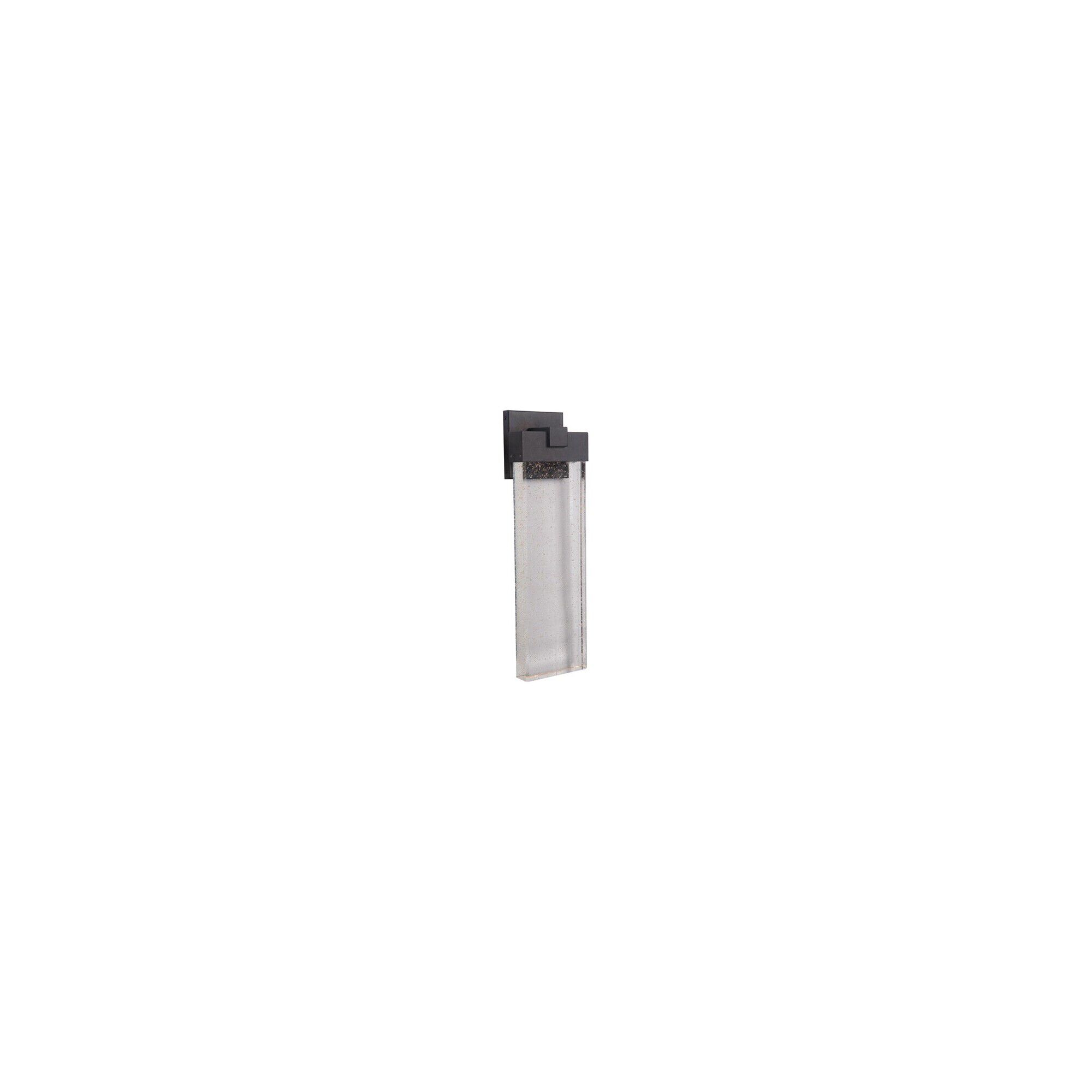 Shown in Textured Matte Black finish and Oxygen Infused K-9 crystal and 0.0 glass and 0.0 shade and Rectangle accent